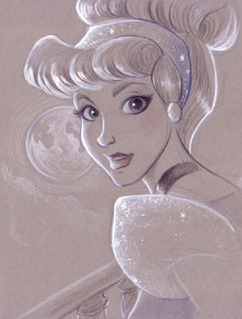Diamond painting Prinses - 40 x 30 cm - Ronde steentjes