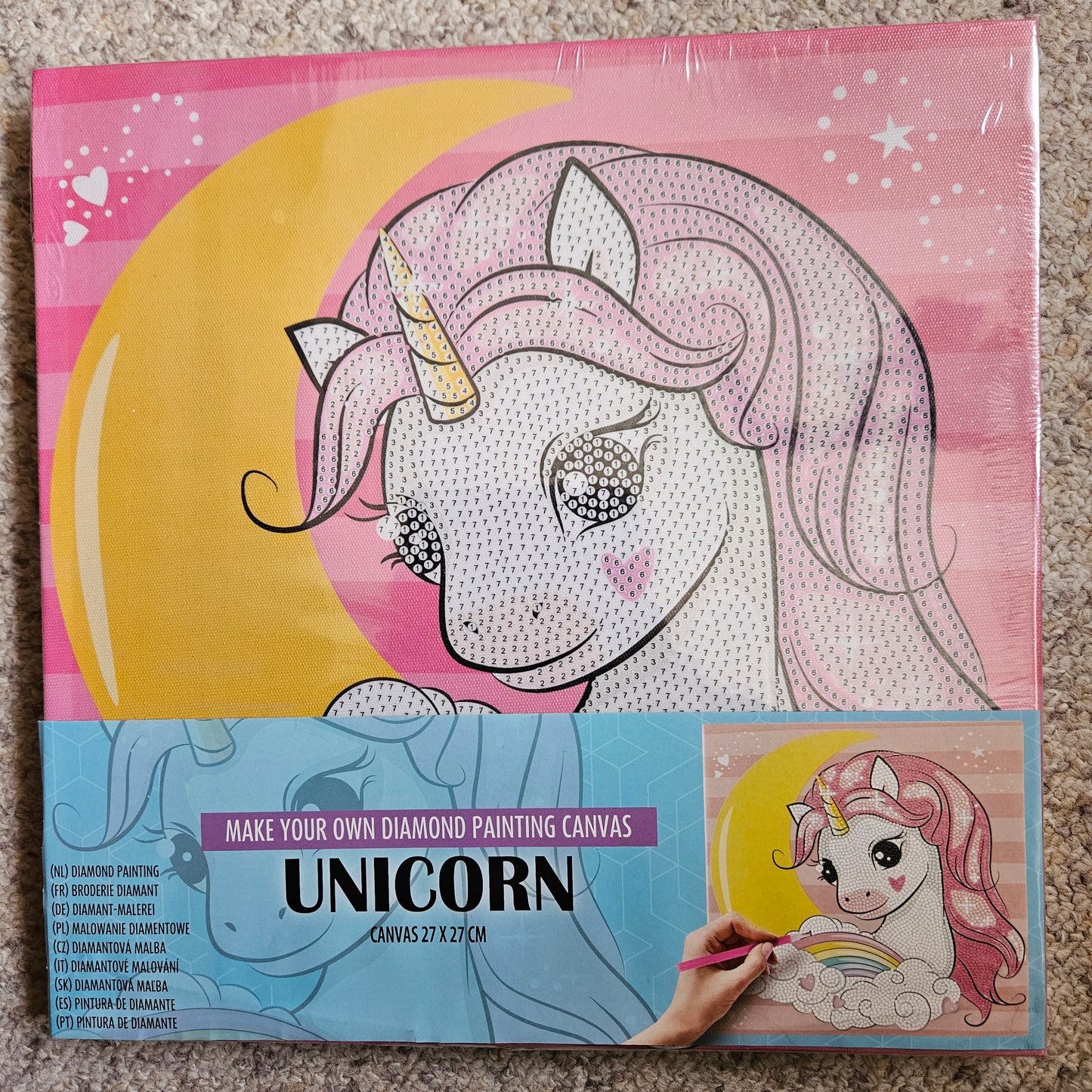 Diamond painting canvas - Eenhoorn