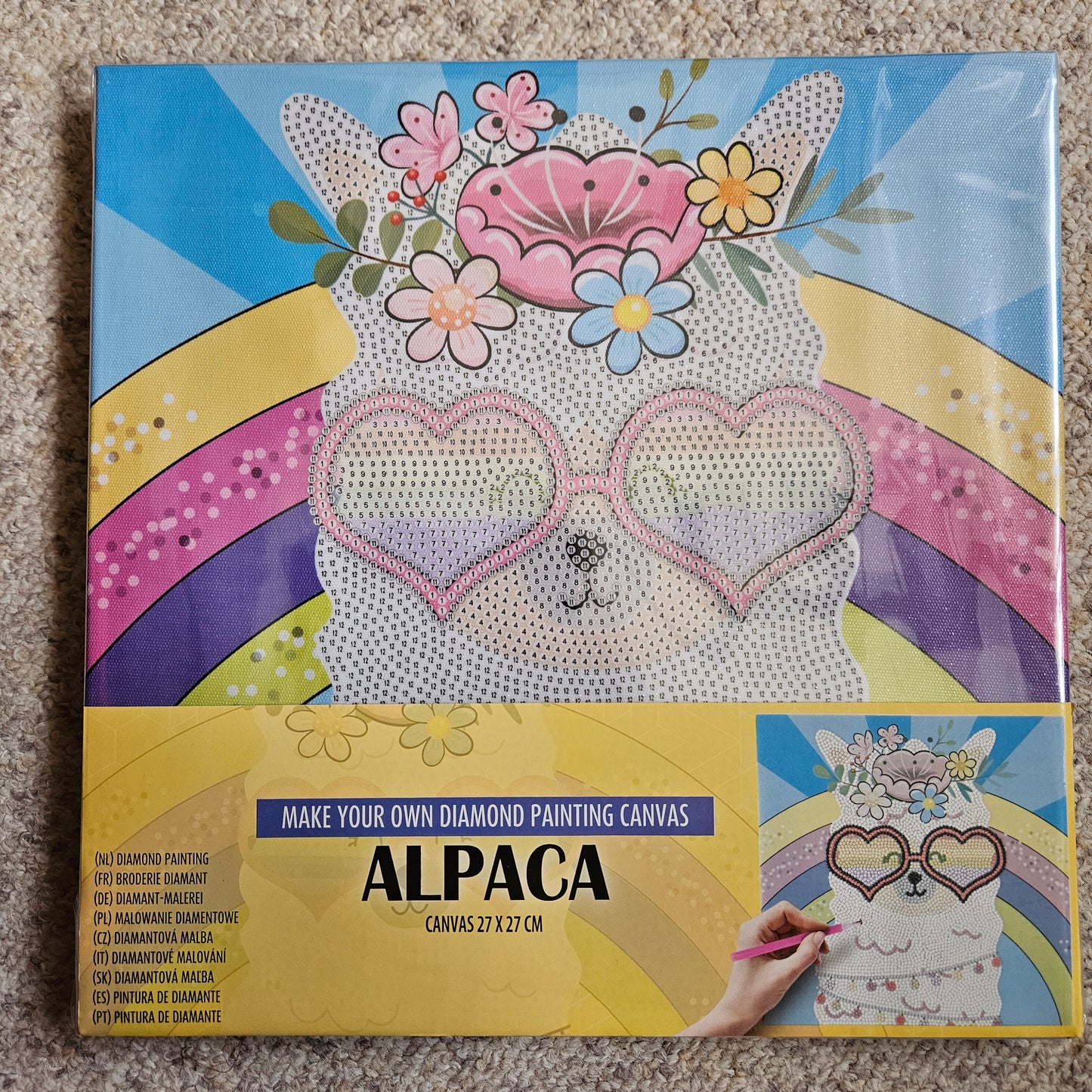 Diamond painting canvas - Lama