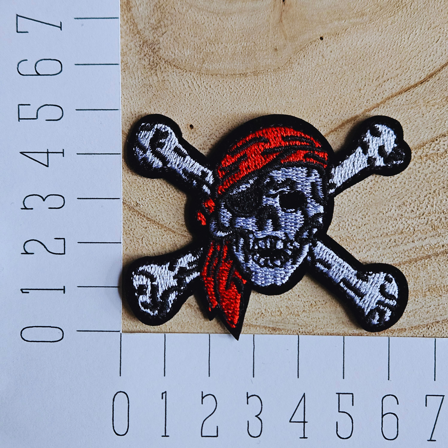 Strijk embleem - Iron on Patch - Piraten schedel