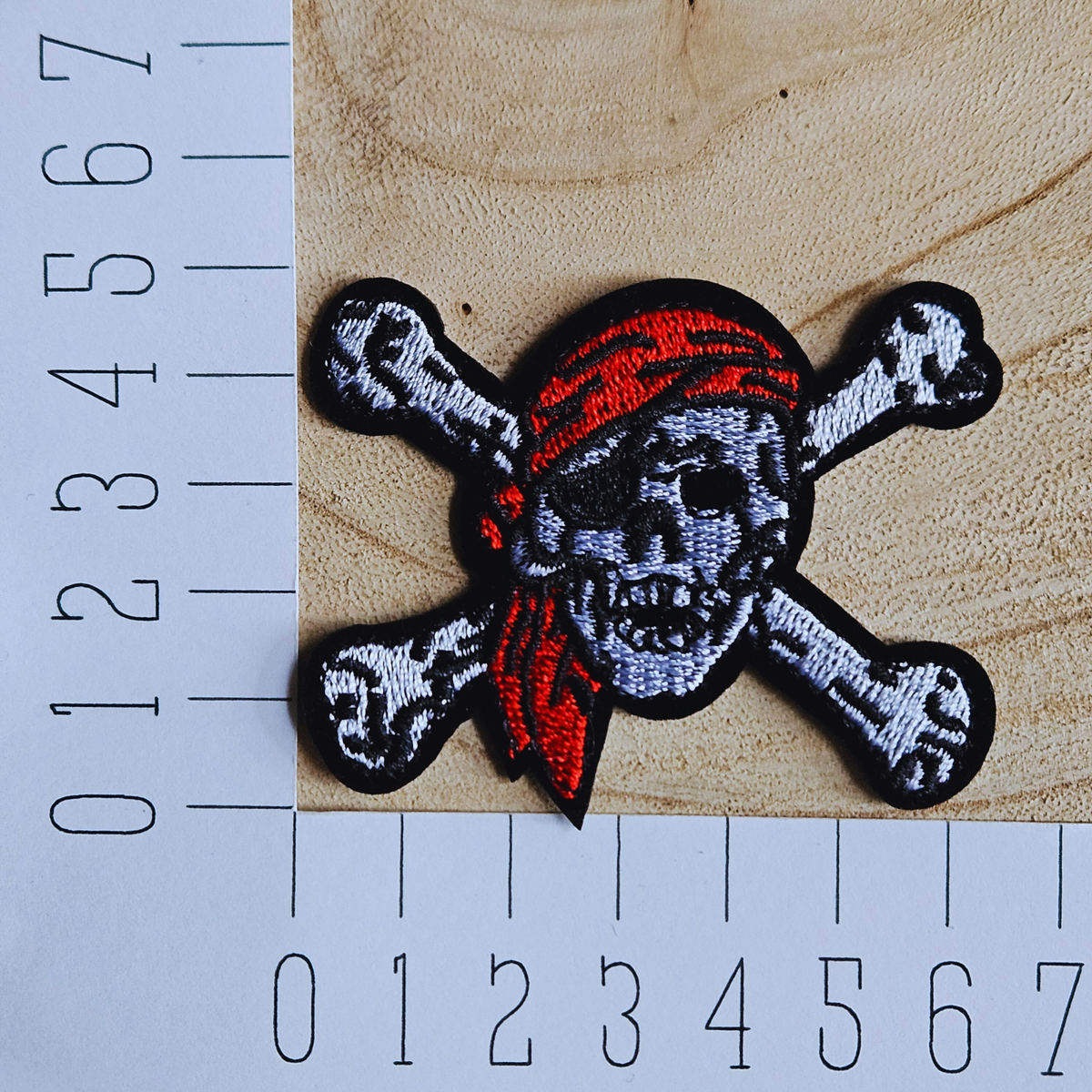 Strijk embleem - Iron on Patch - Piraten schedel