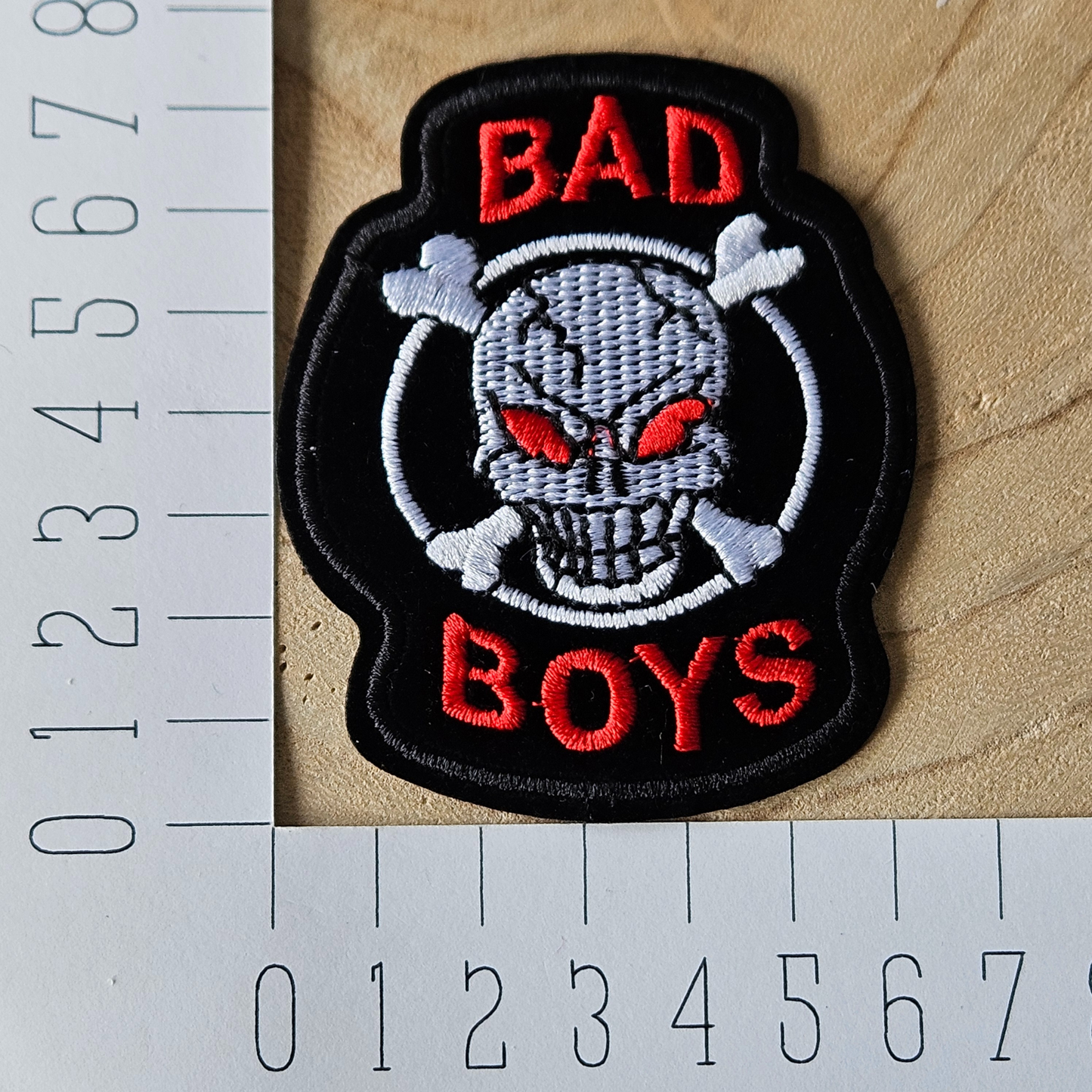 Strijk embleem - Iron on Patch - Skelet bad boys