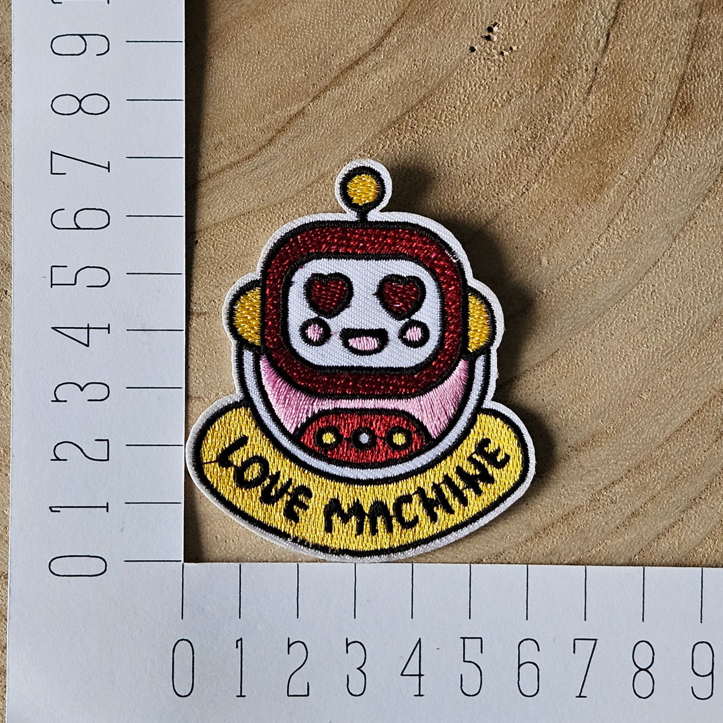 Strijk embleem - Iron on Patch - Love machine