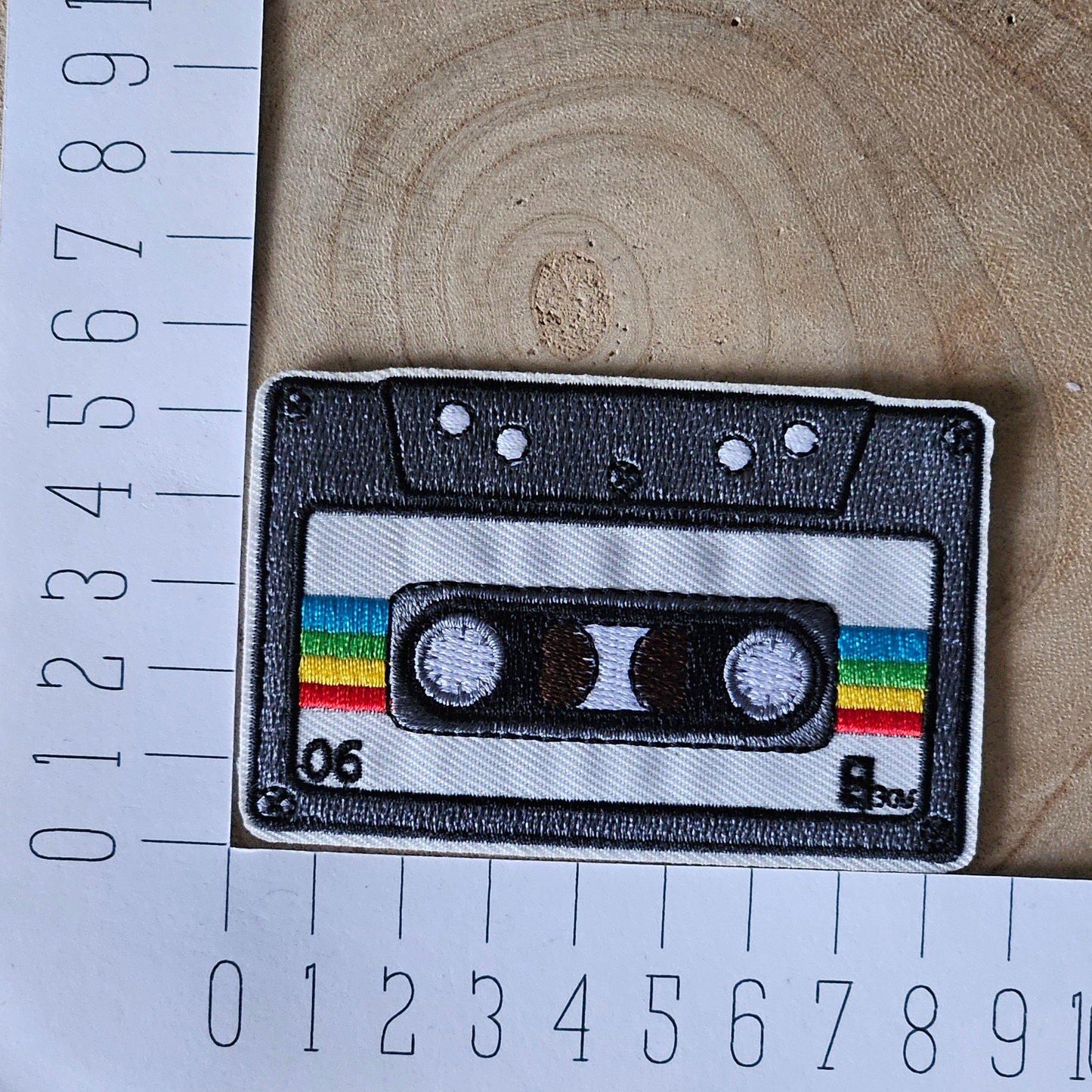 Strijk embleem - Iron on Patch - Cassettebandje