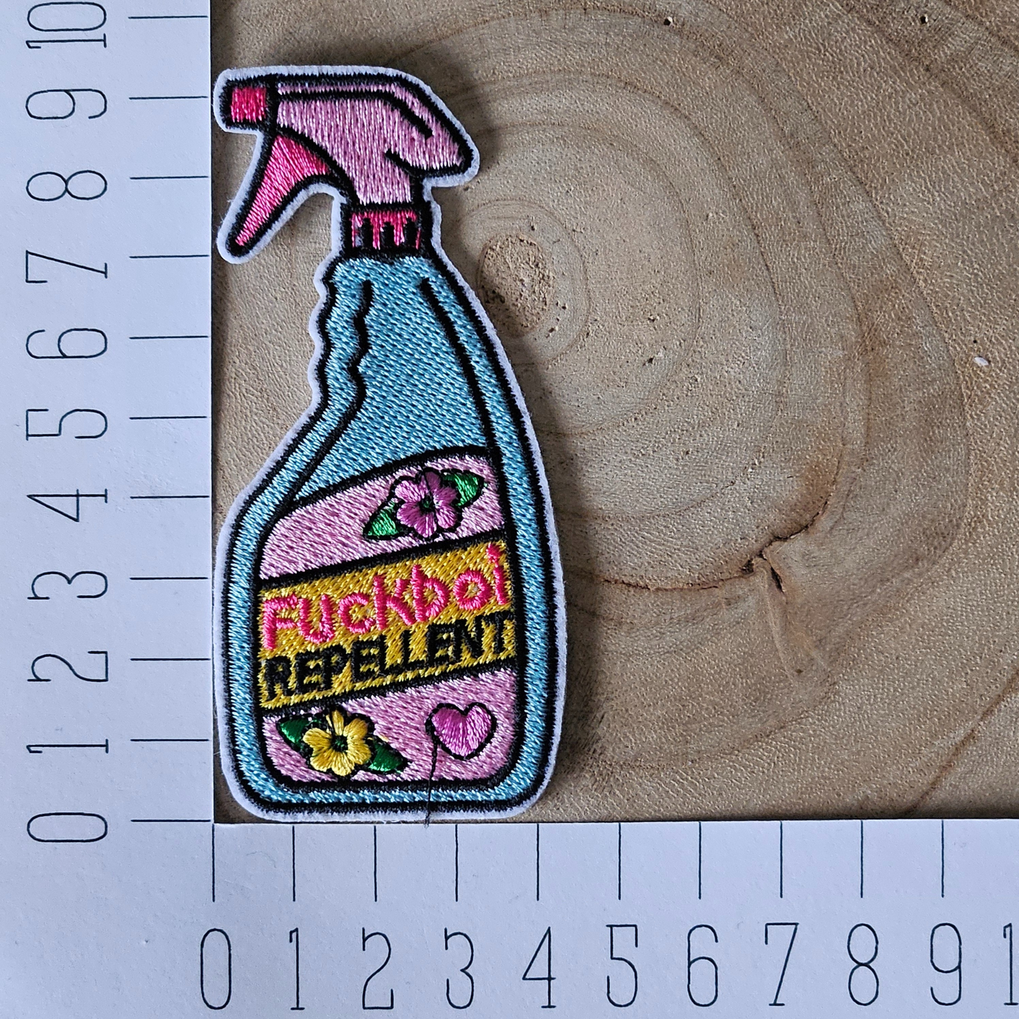 Strijk embleem - Iron on Patch - Schoonmaak fles