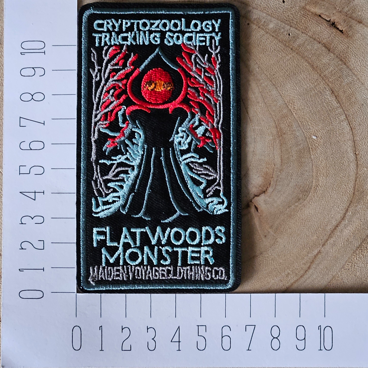 Strijk embleem - Iron on Patch - Flatwoods monster