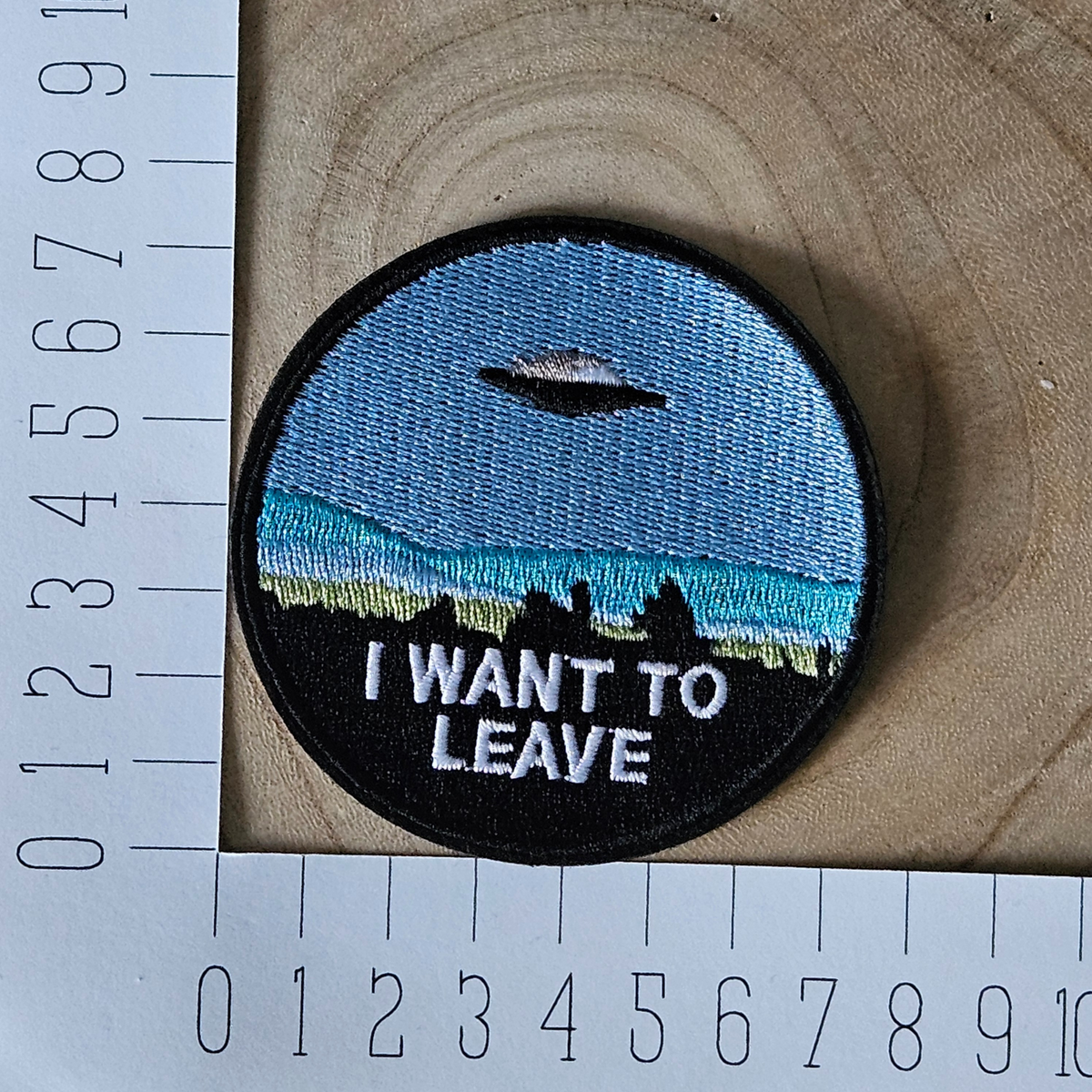 Strijk embleem - Iron on Patch - I want to leave