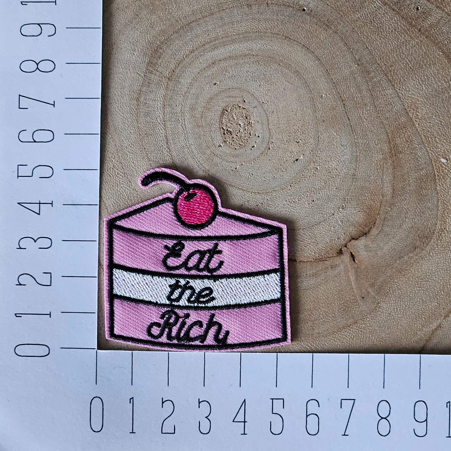 Strijk embleem - Iron on Patch - Taart