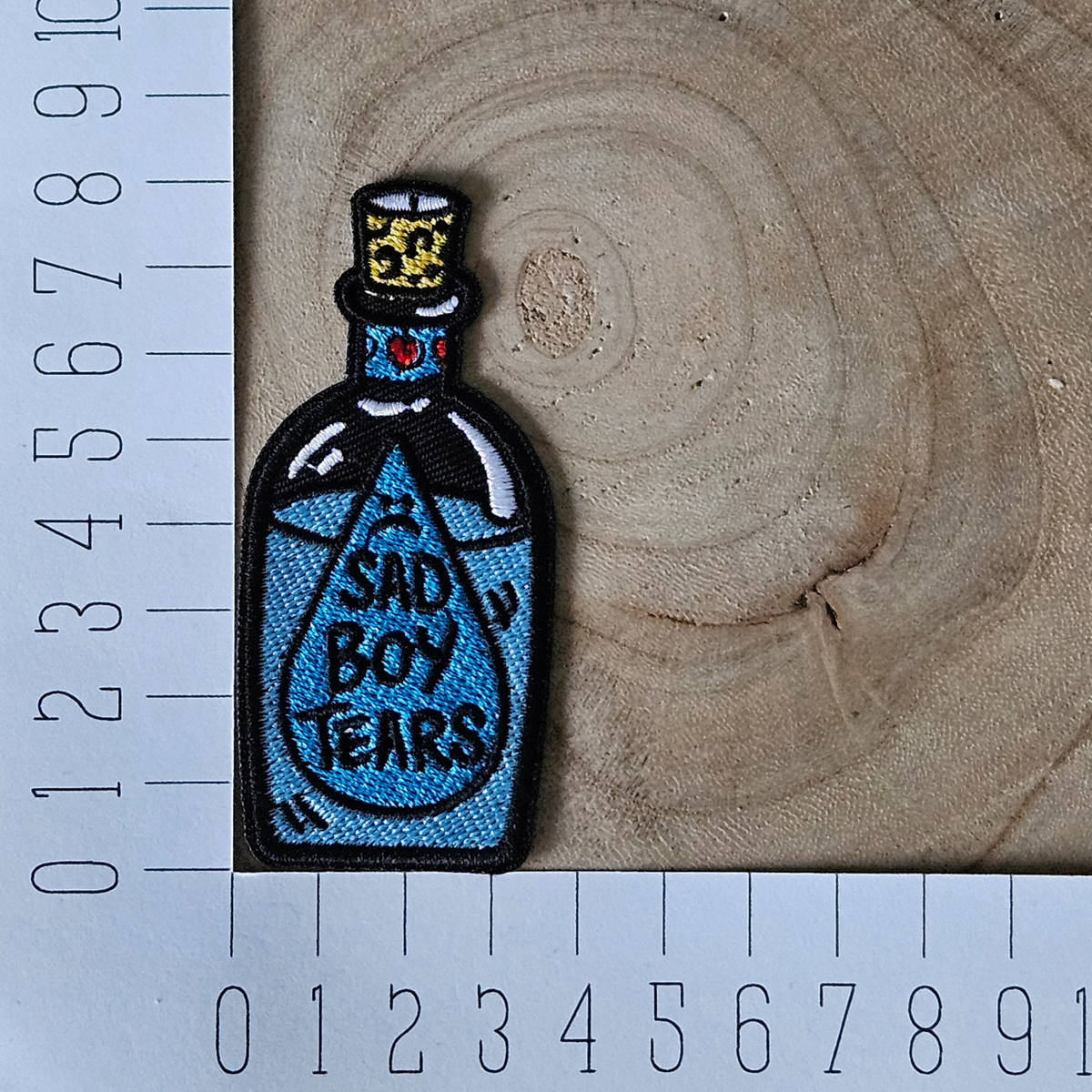 Strijk embleem - Iron on Patch - Sad boy tears