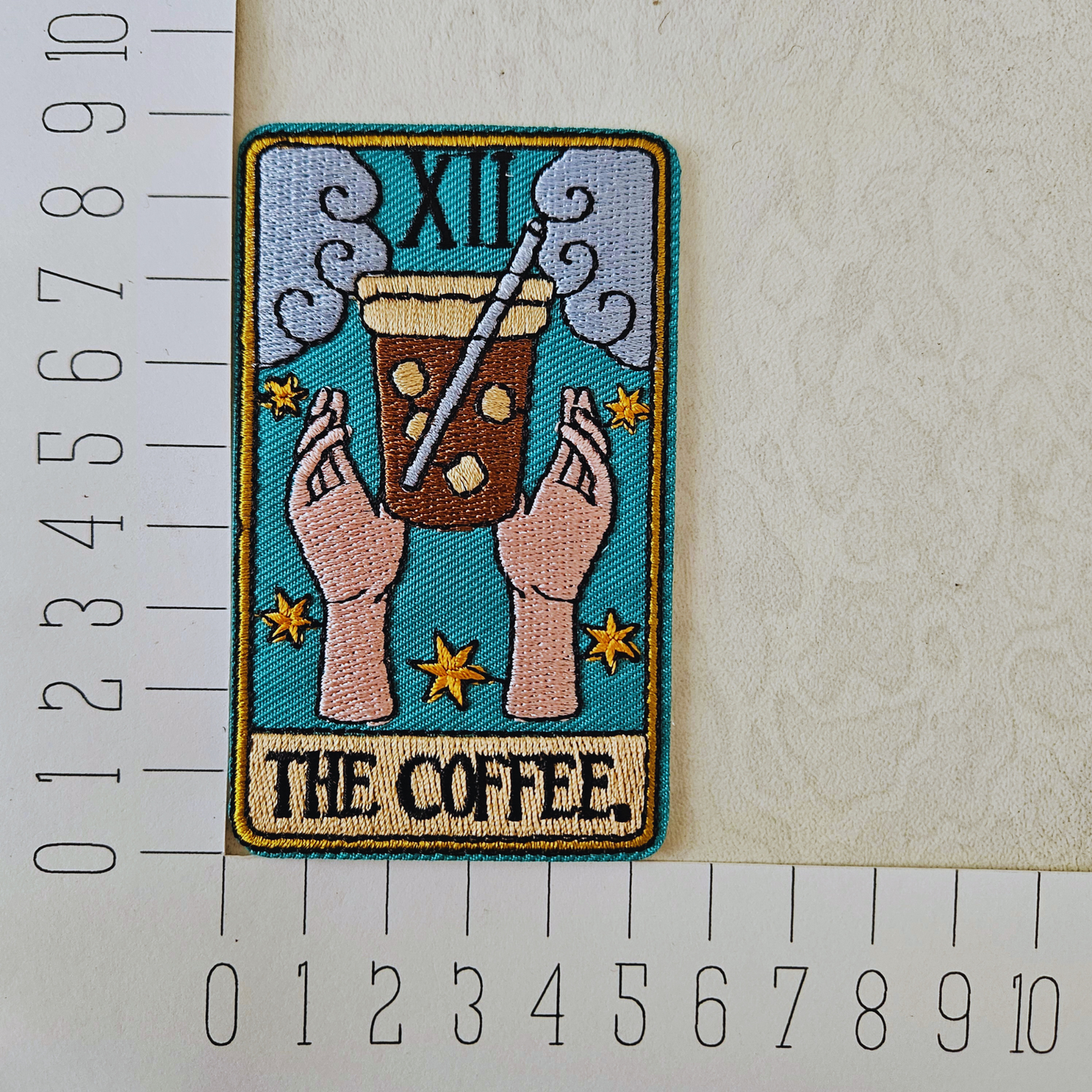 Strijk embleem - Iron on Patch - The coffee