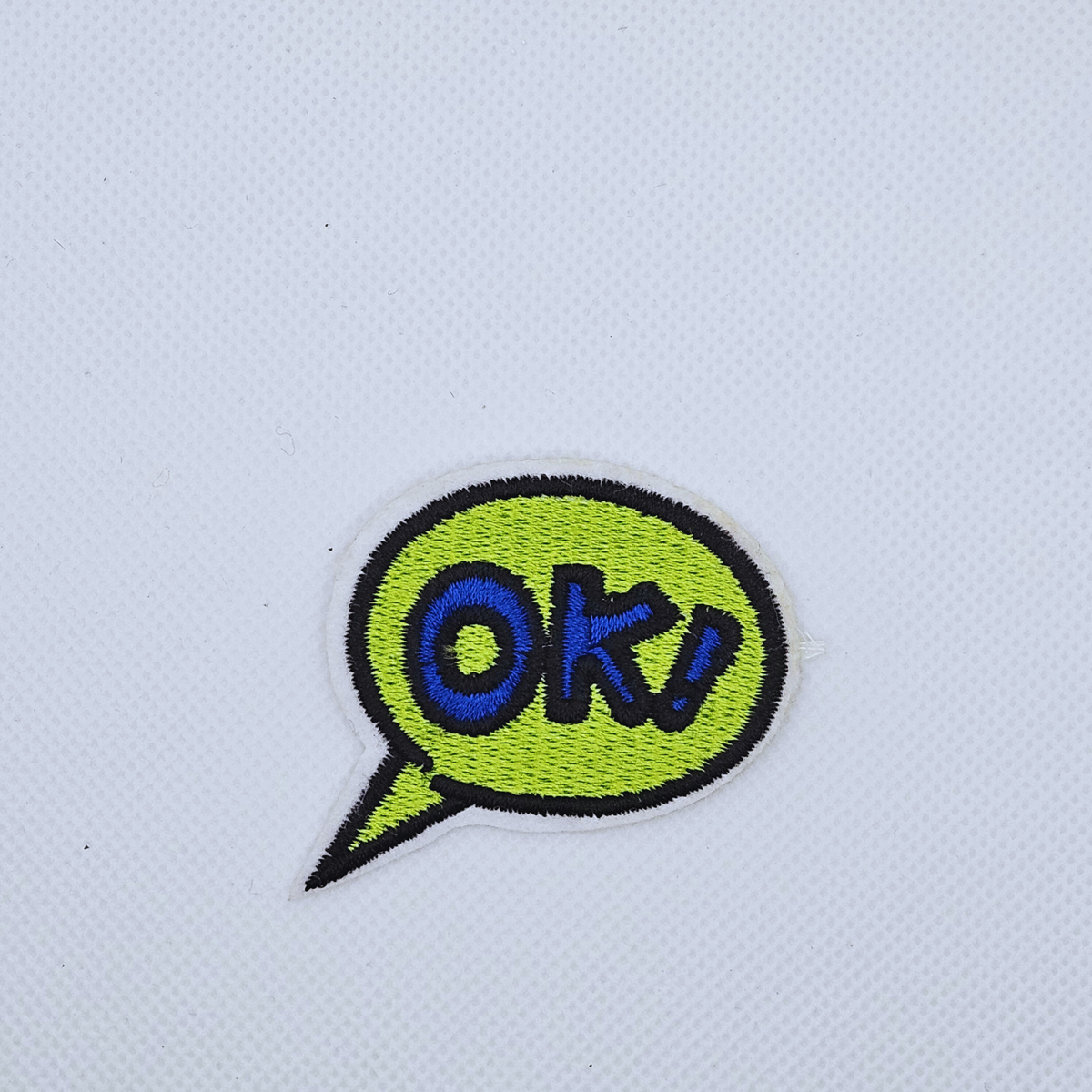 Strijk embleem - Iron on Patch - Tekst ballon OK