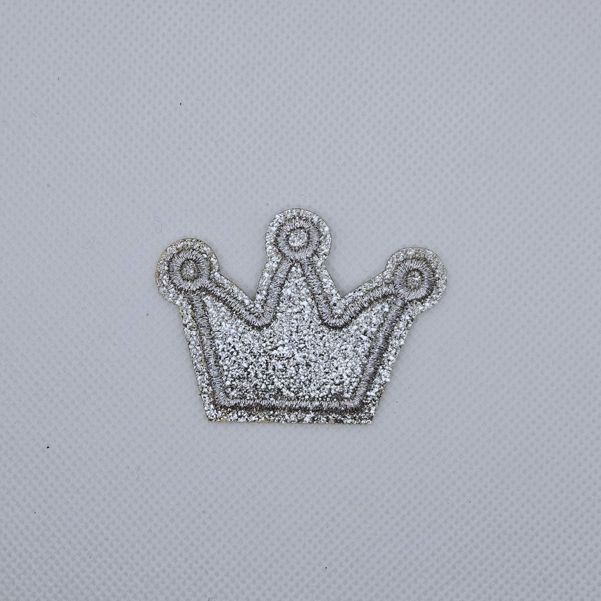 Strijk embleem - Iron on Patch - Zilveren kroontje