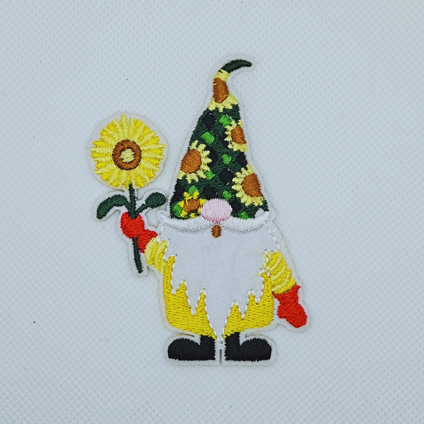 Strijk embleem - Iron on Patch - Gele gnome