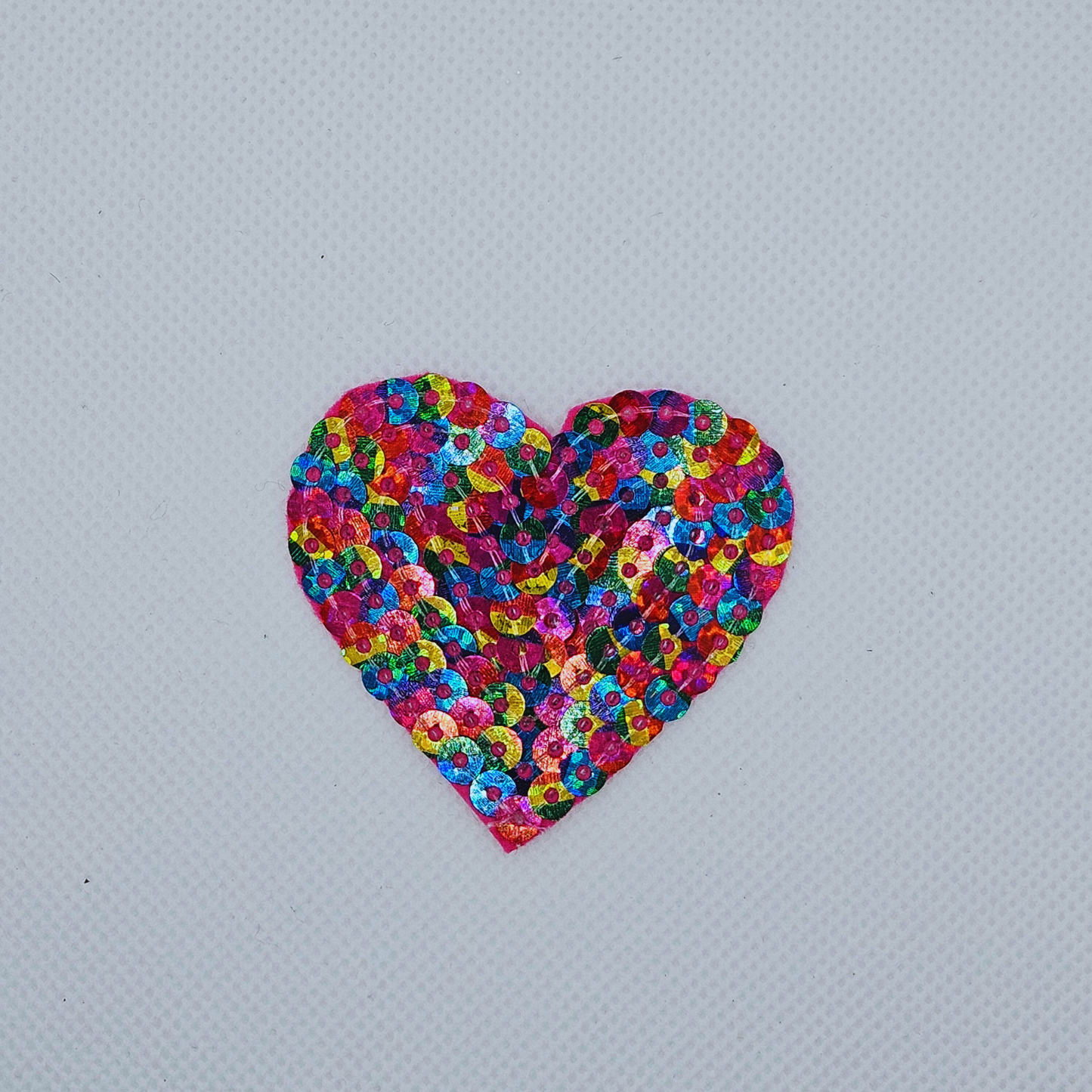 Strijk embleem - Iron on Patch - Pailletten hart