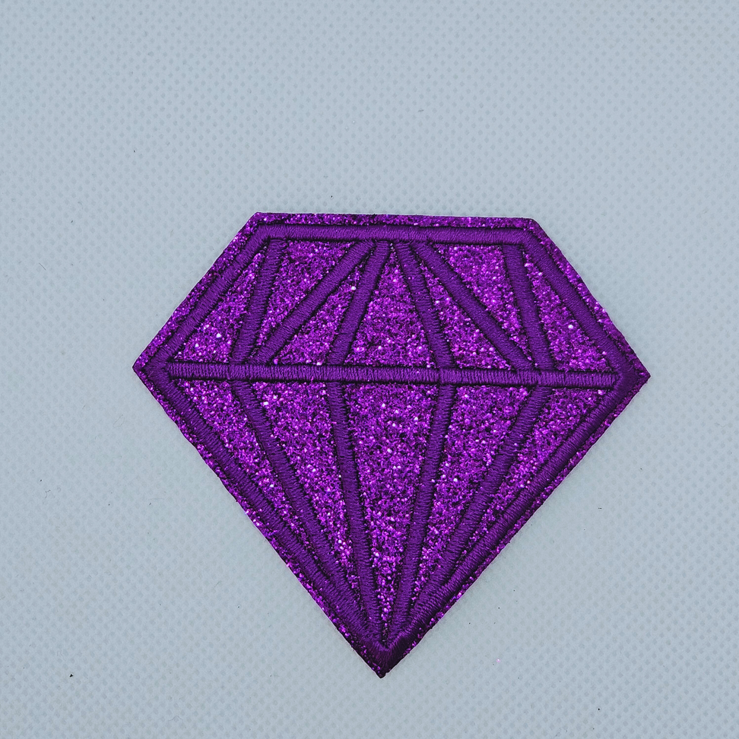 Strijk embleem - Iron on Patch - Diamant paars