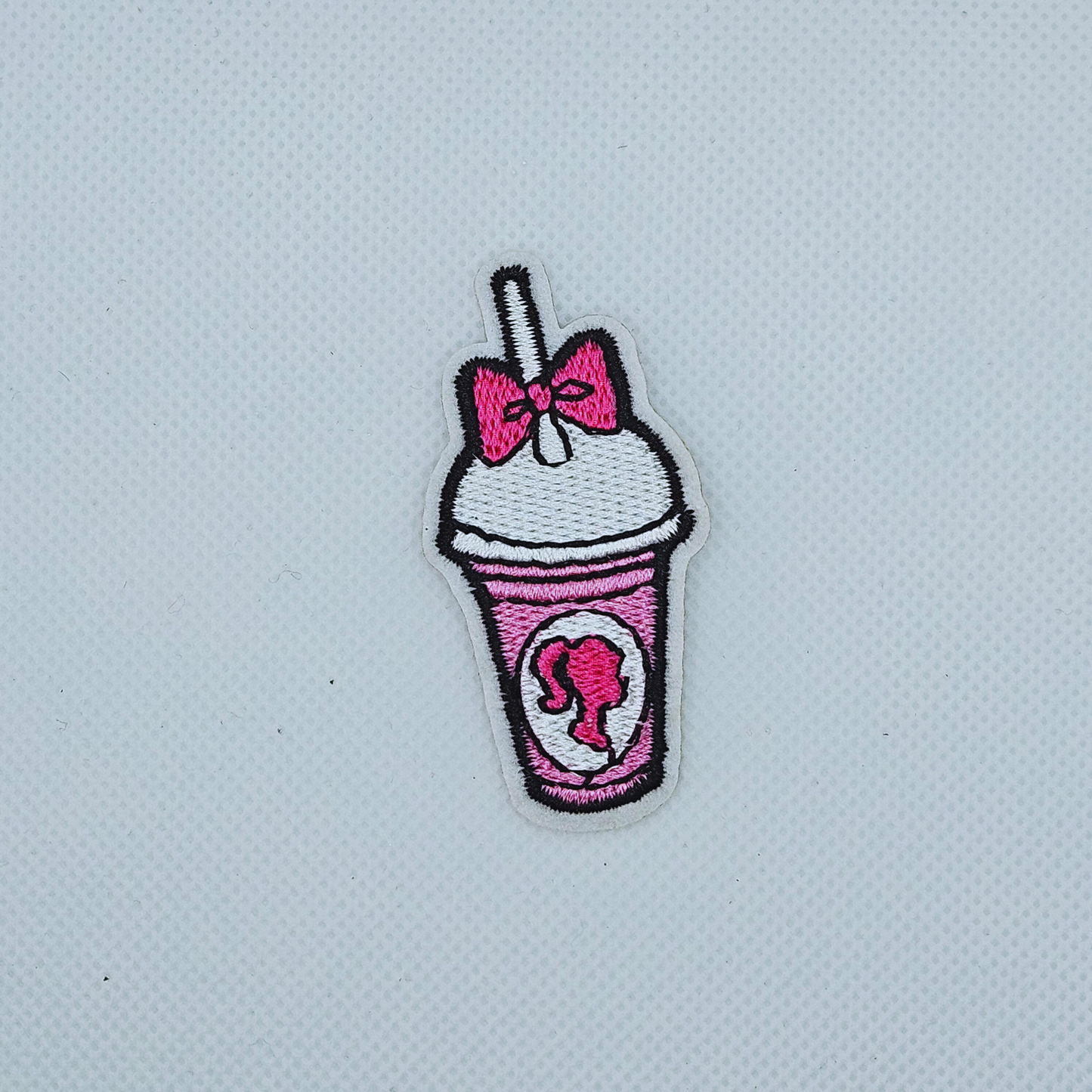 Strijk embleem - Iron on Patch - Roze milkshake