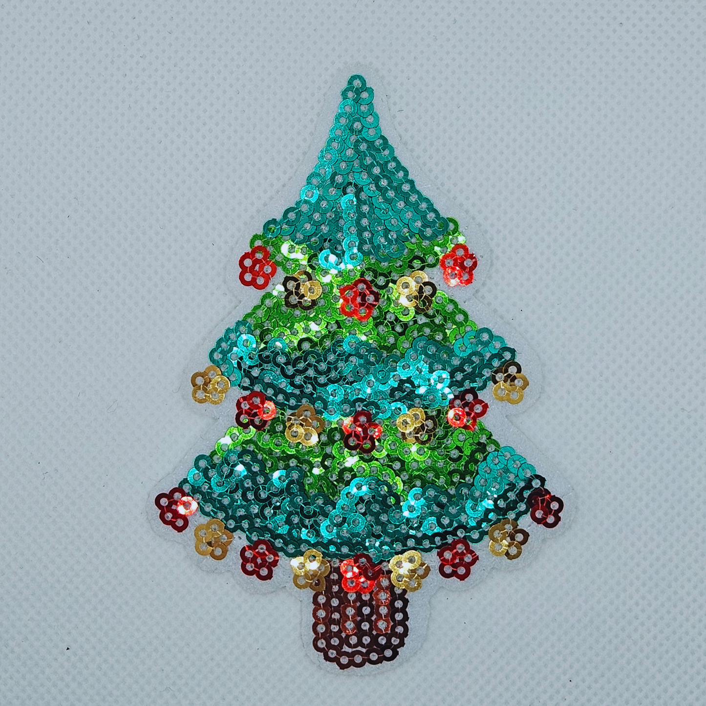 Strijk embleem - Iron on Patch - Pailletten kerstboom