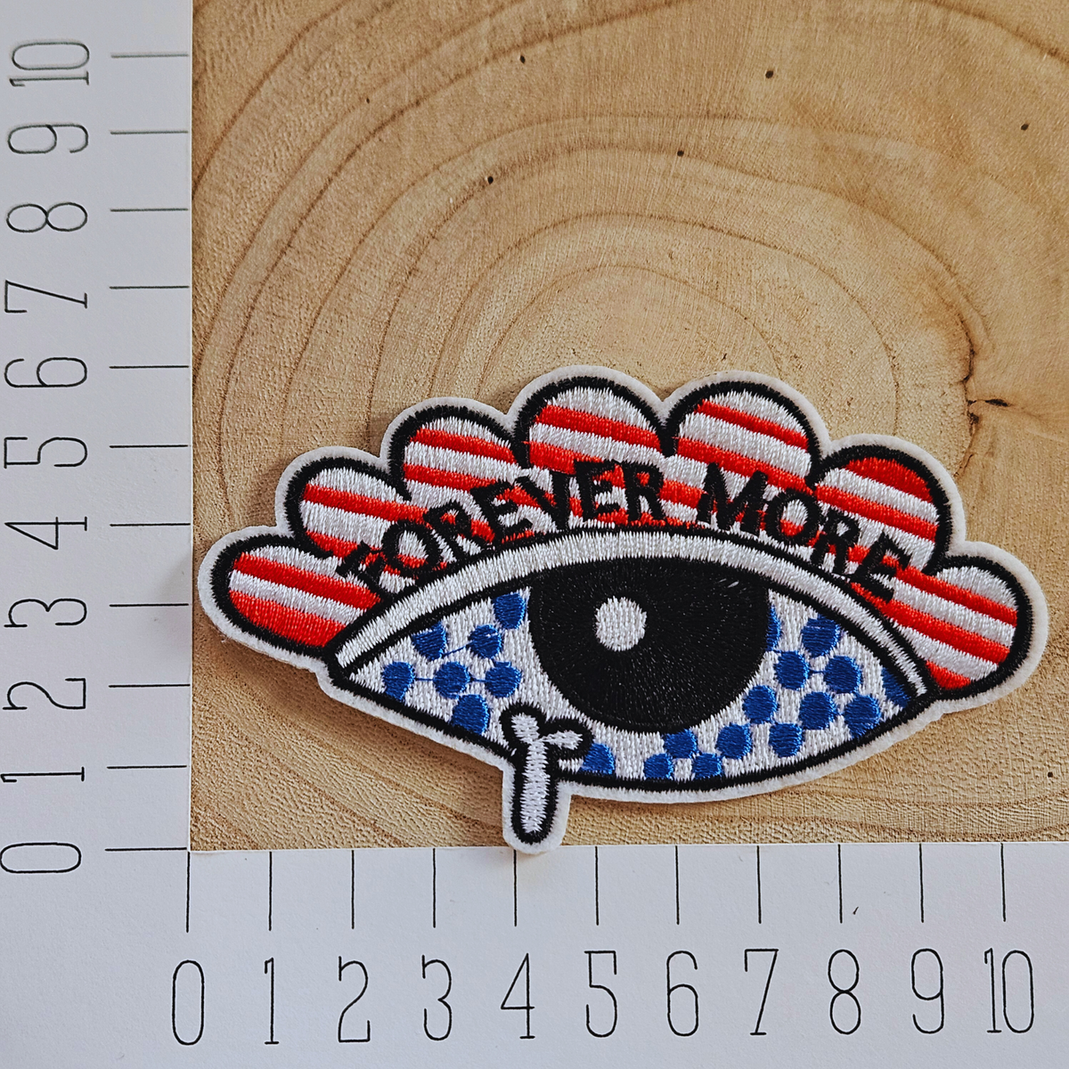 Strijk embleem - Iron on Patch - Oog forever more