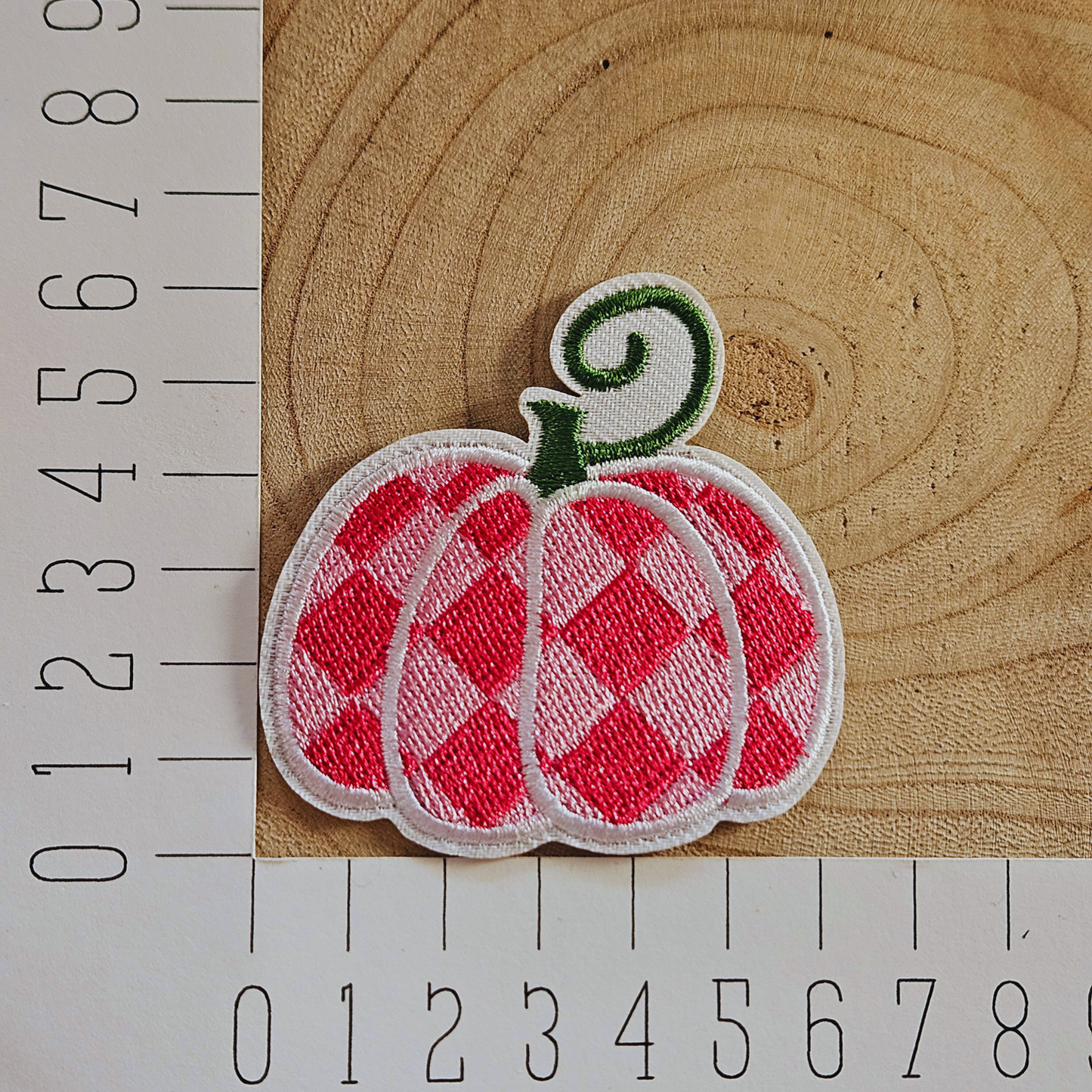 Strijk embleem - Iron on Patch - Pompoen roze