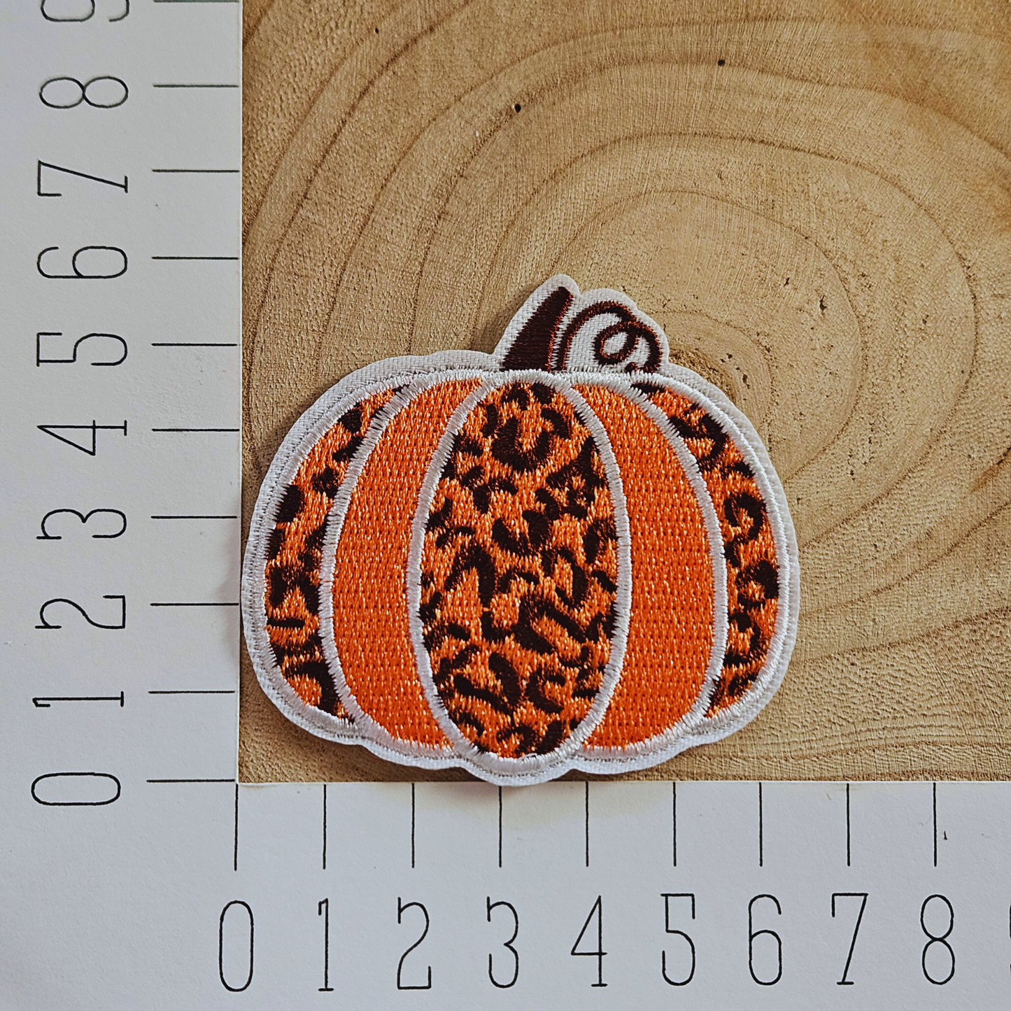 Strijk embleem - Iron on Patch - Pompoen oranje