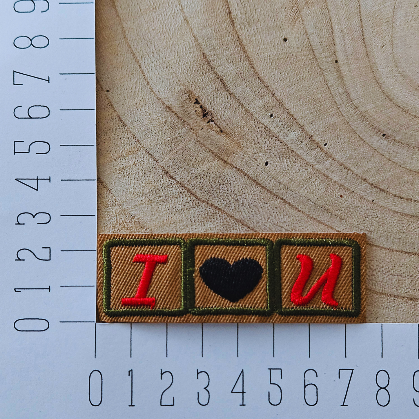 Strijk embleem - Iron on Patch - I <3 U