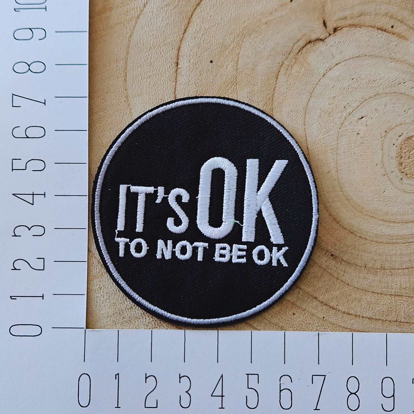 Strijk embleem - Iron on Patch - It's ok to not be ok
