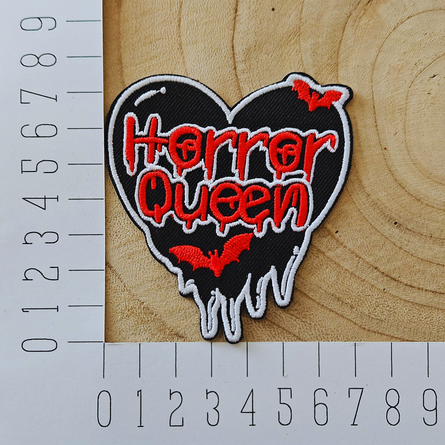 Strijk embleem - Iron on Patch - Hart horror queen