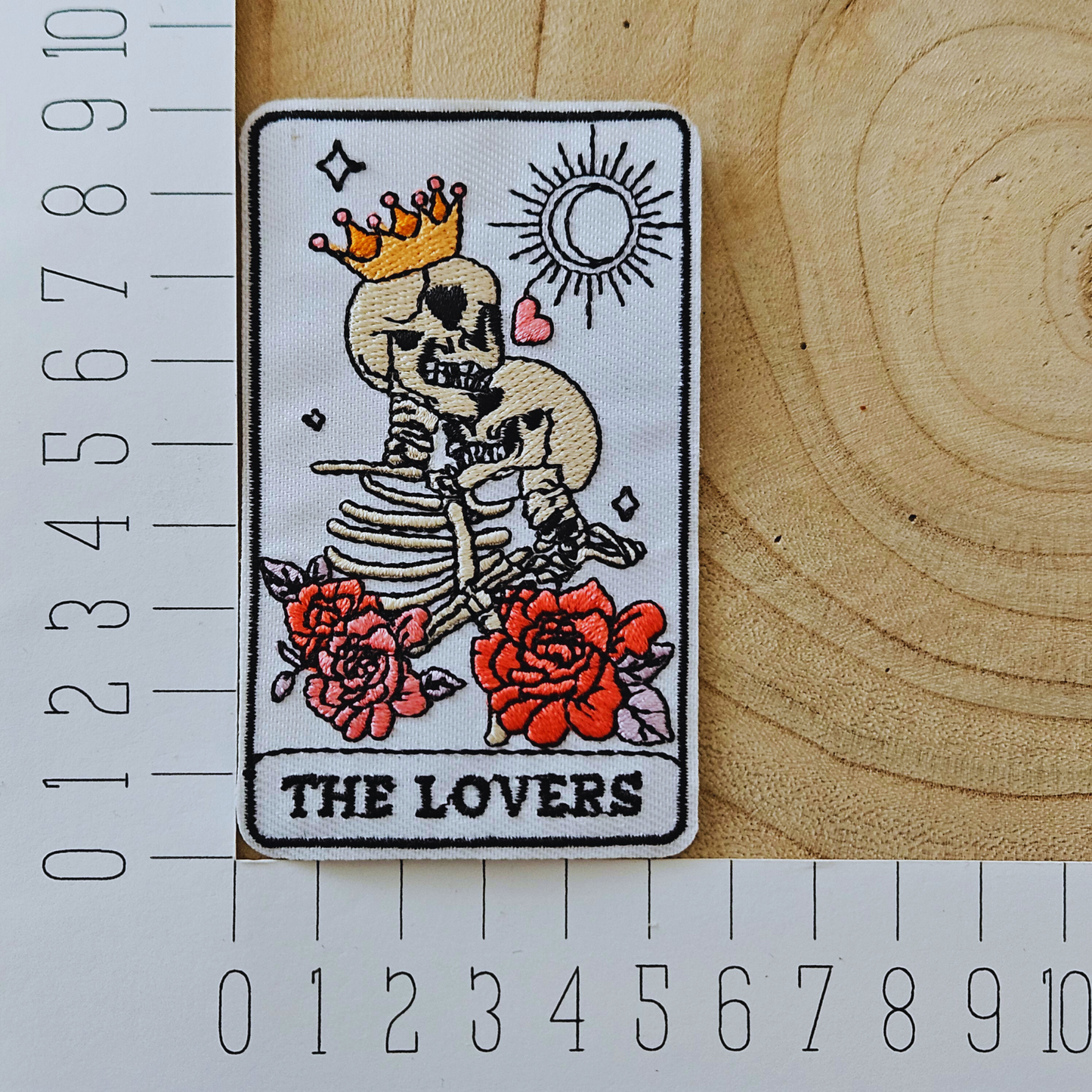 Strijk embleem - Iron on Patch - Tarot kaart the lovers