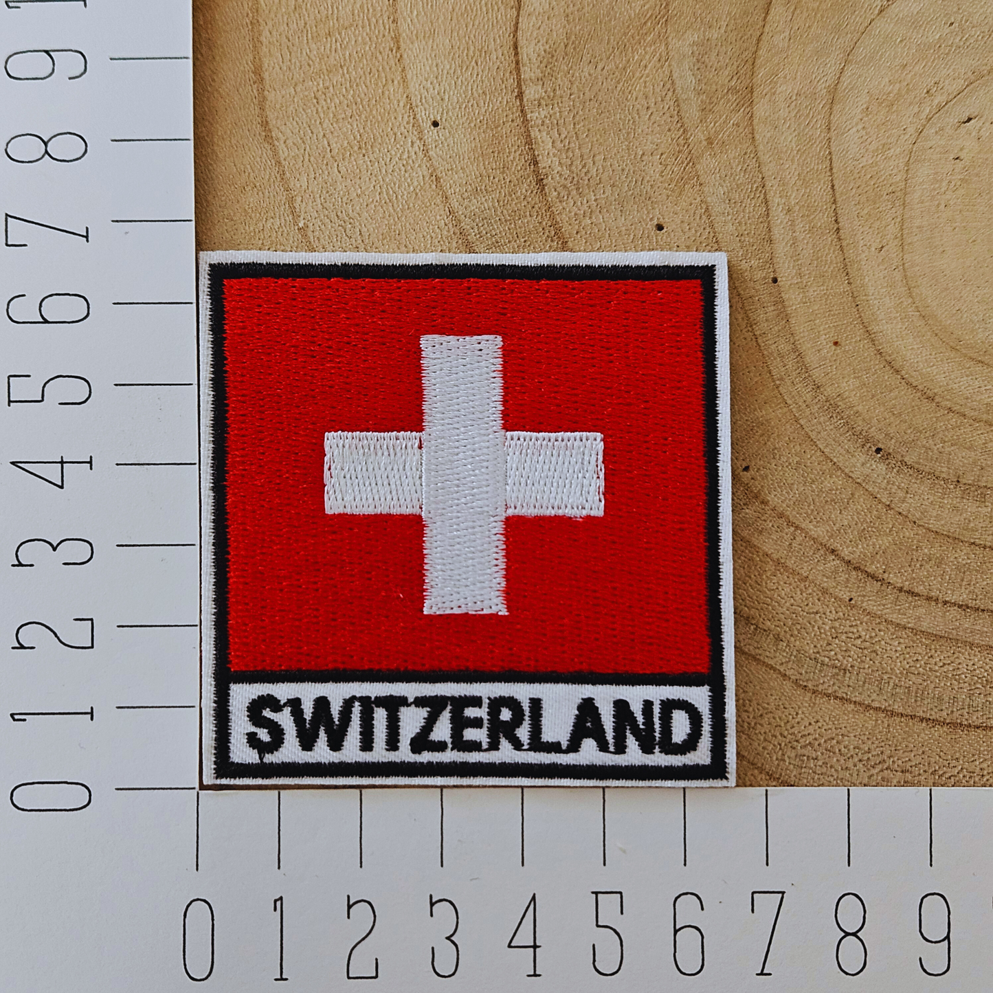 Strijk embleem - Iron on Patch - Vlag zwitserland