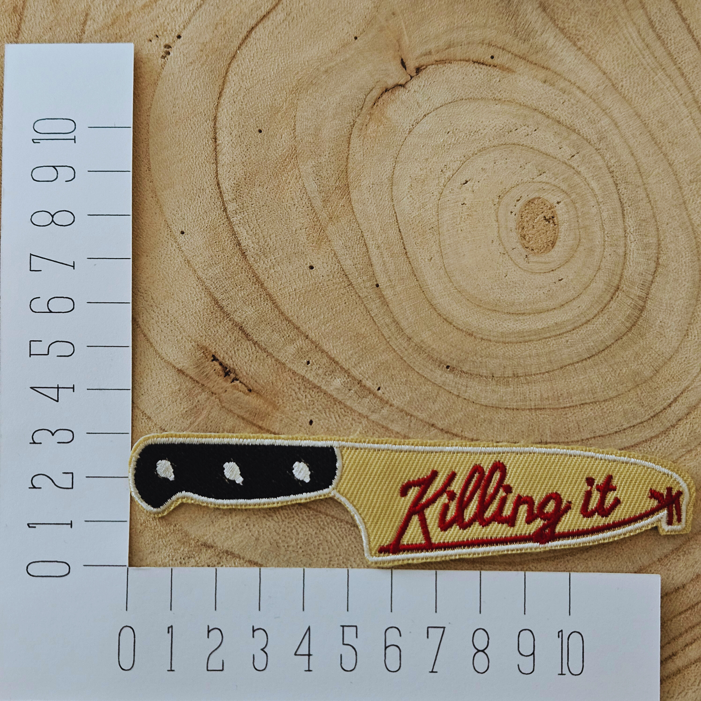 Strijk embleem - Iron on Patch - Mes killing it