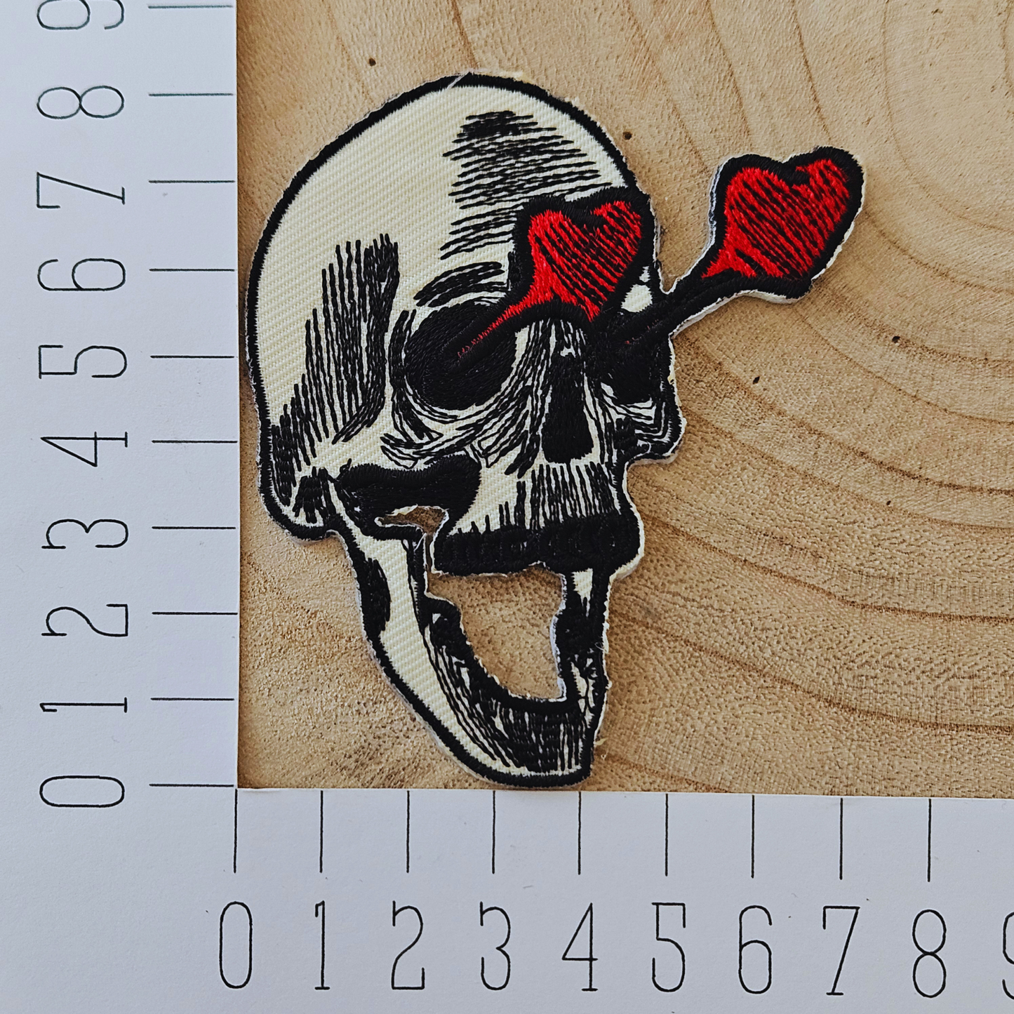 Strijk embleem - Iron on Patch - Schedel