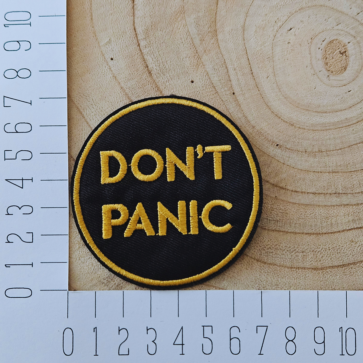 Strijk embleem - Iron on Patch - Don't panic