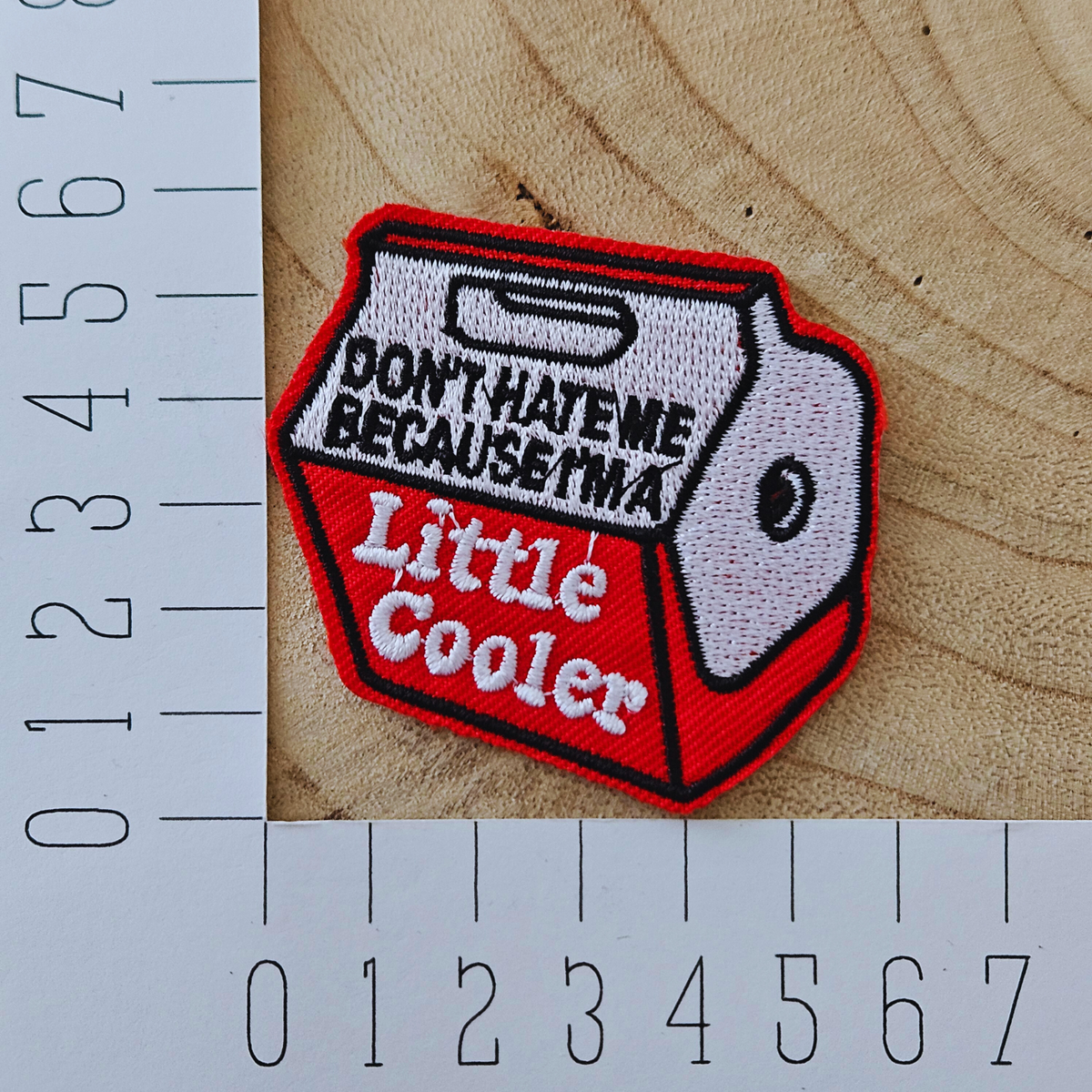 Strijk embleem - Iron on Patch - Don't hate me because i'm a little cooler
