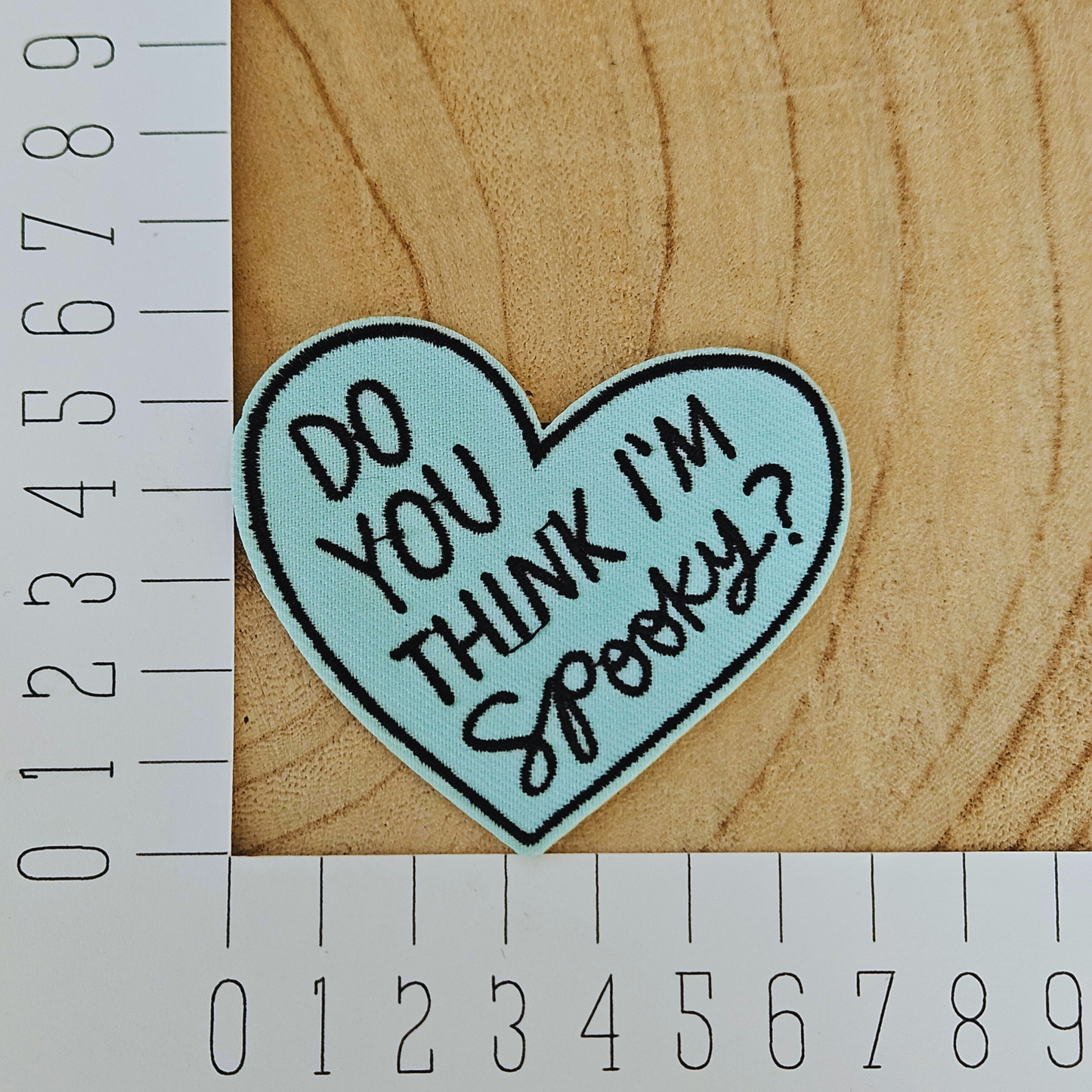 Strijk embleem - Iron on Patch - Hart Do you thing i'm spooky?