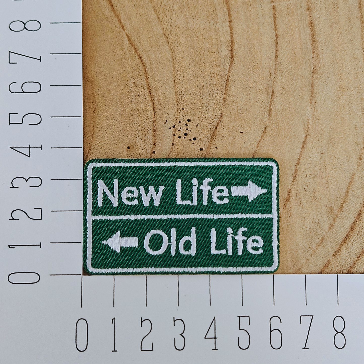 Strijk embleem - Iron on Patch - New life / Old life