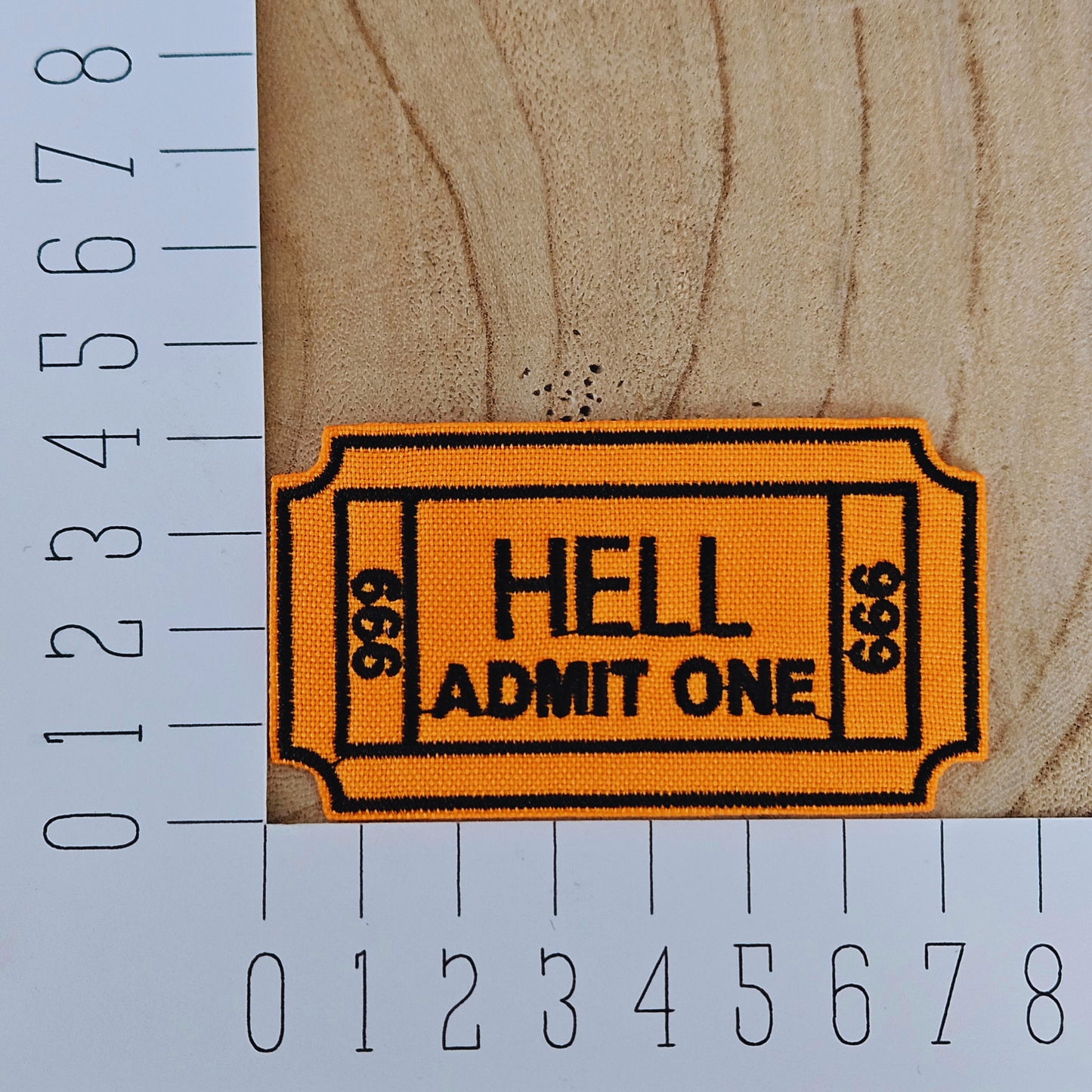 Strijk embleem - Iron on Patch - Hell admit one