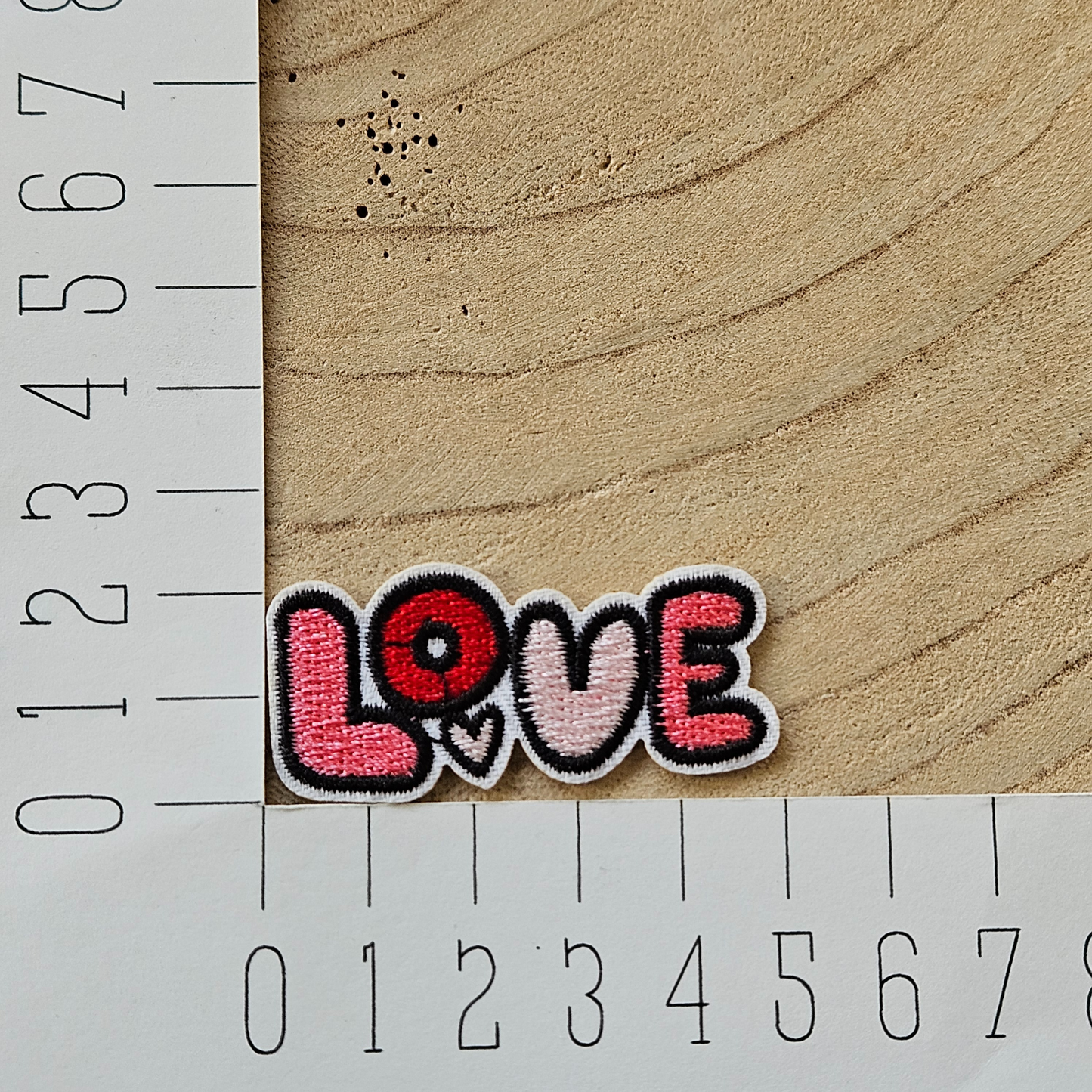 Strijk embleem - Iron on Patch - Roze love
