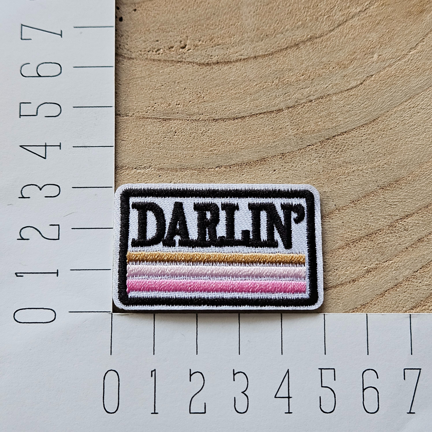 Strijk embleem - Iron on Patch - Roze Darlin