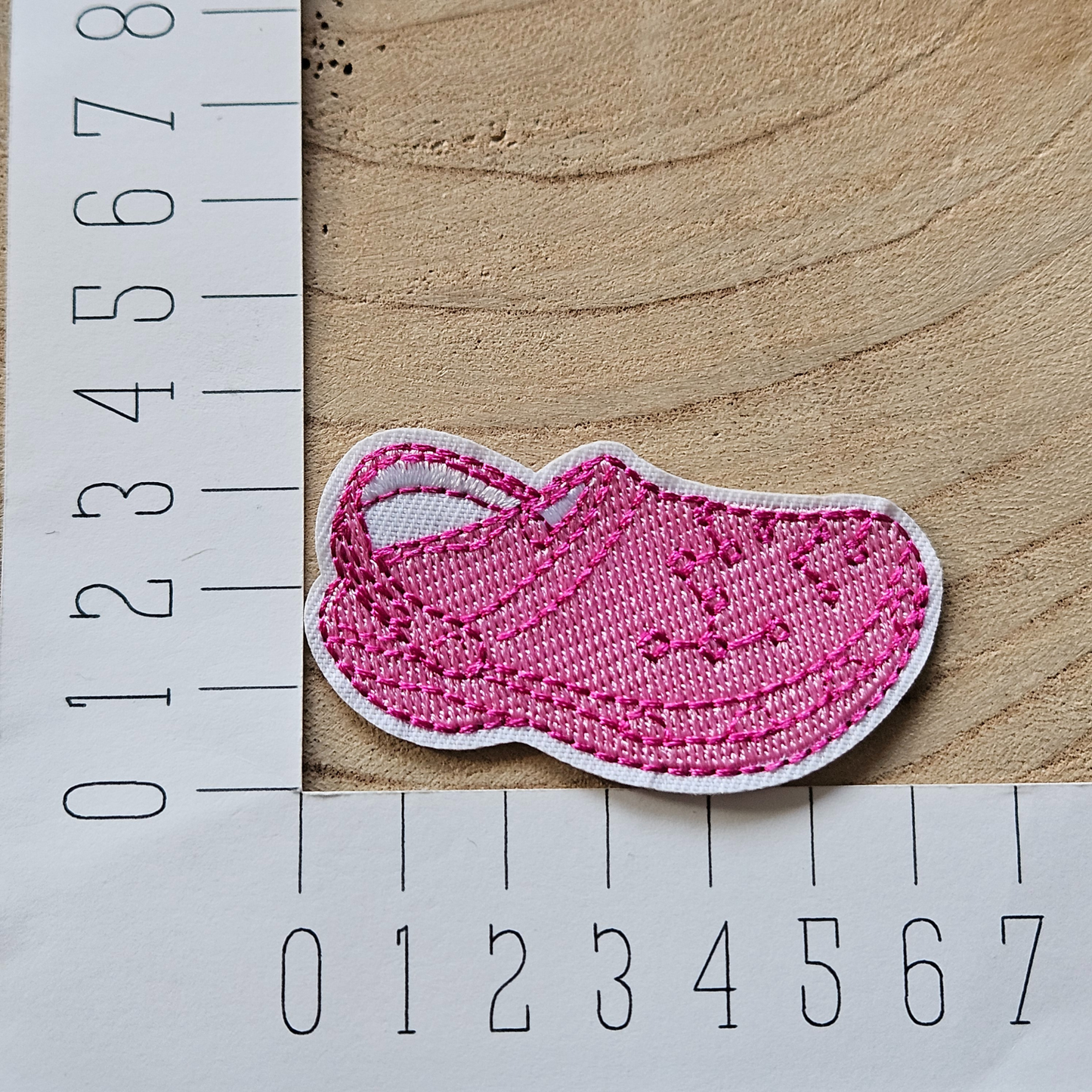 Strijk embleem - Iron on Patch - Roze crock