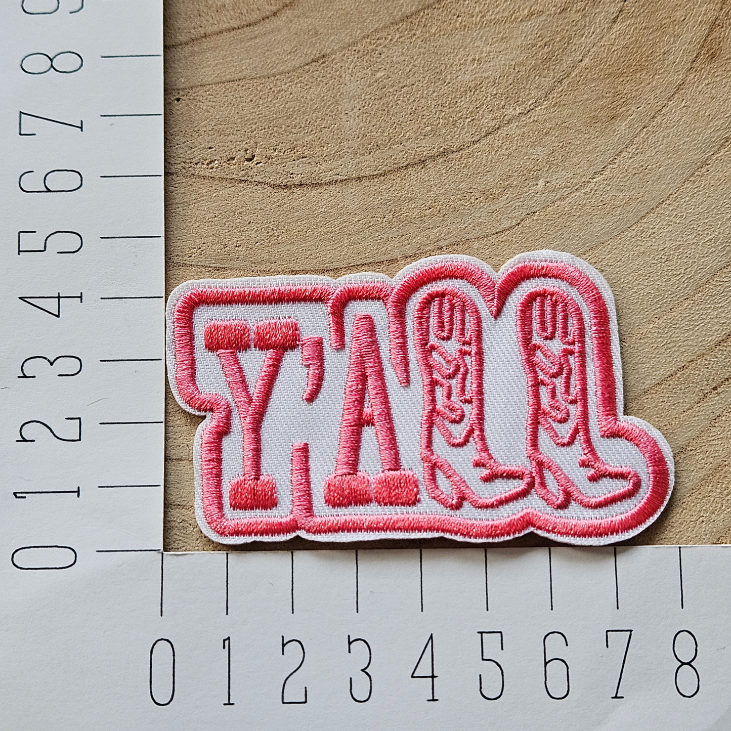 Strijk embleem - Iron on Patch - Roze Yall