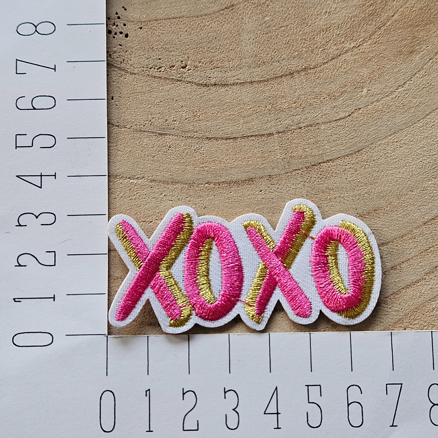 Strijk embleem - Iron on Patch - Roze XOXO