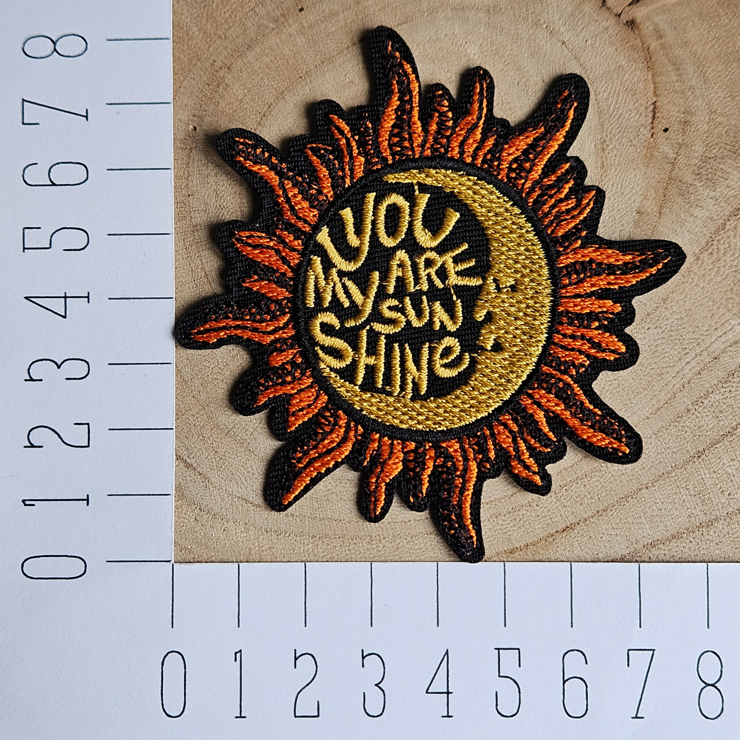 Strijk embleem - Iron on Patch - You are my sunshine in zon