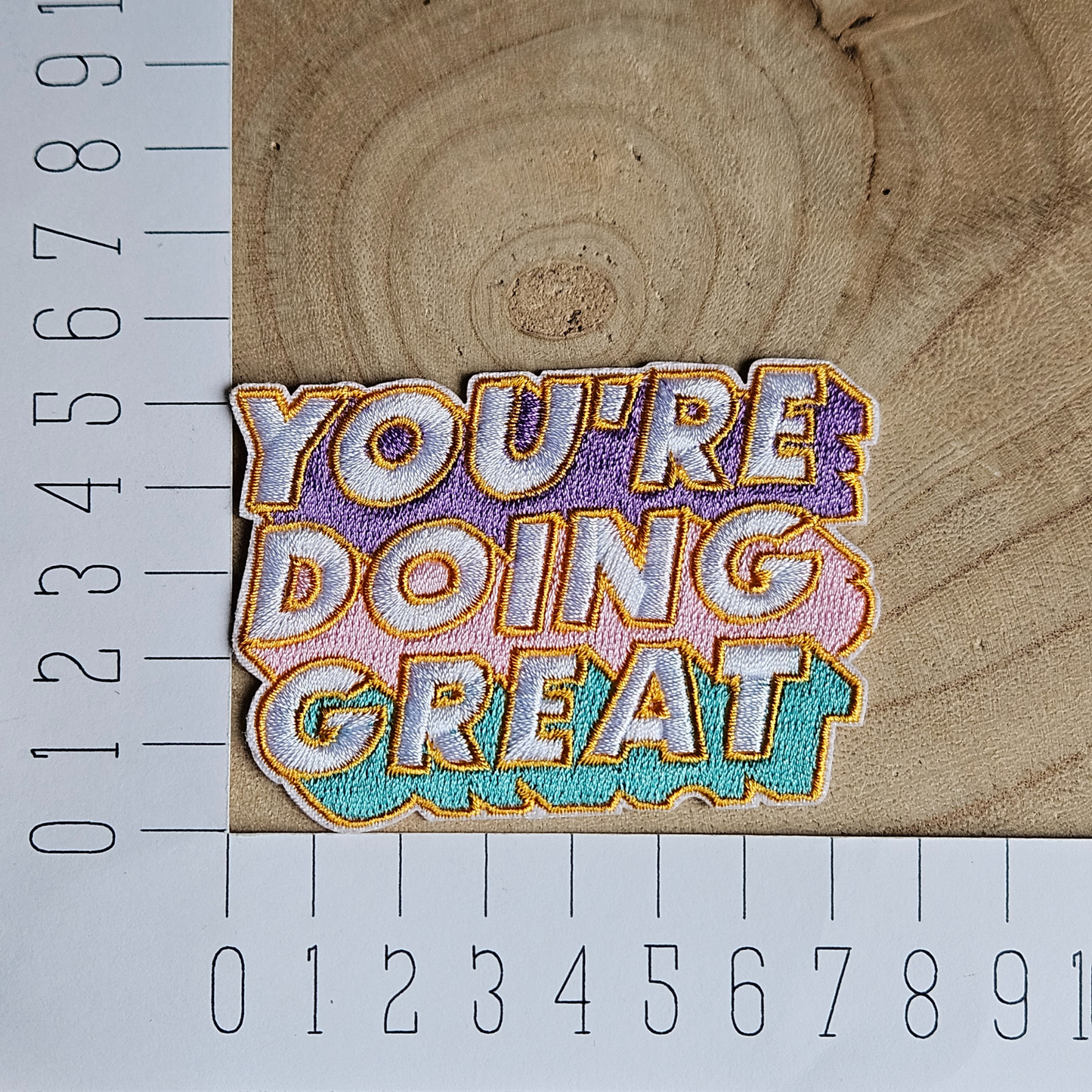 Strijk embleem - Iron on Patch - You're doing great