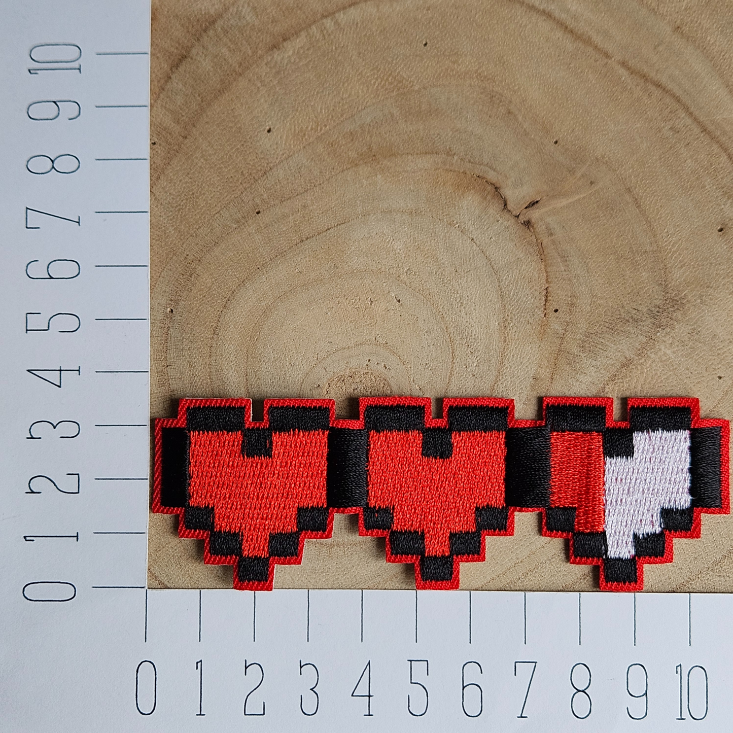 Strijk embleem - Iron on Patch - Hartjes