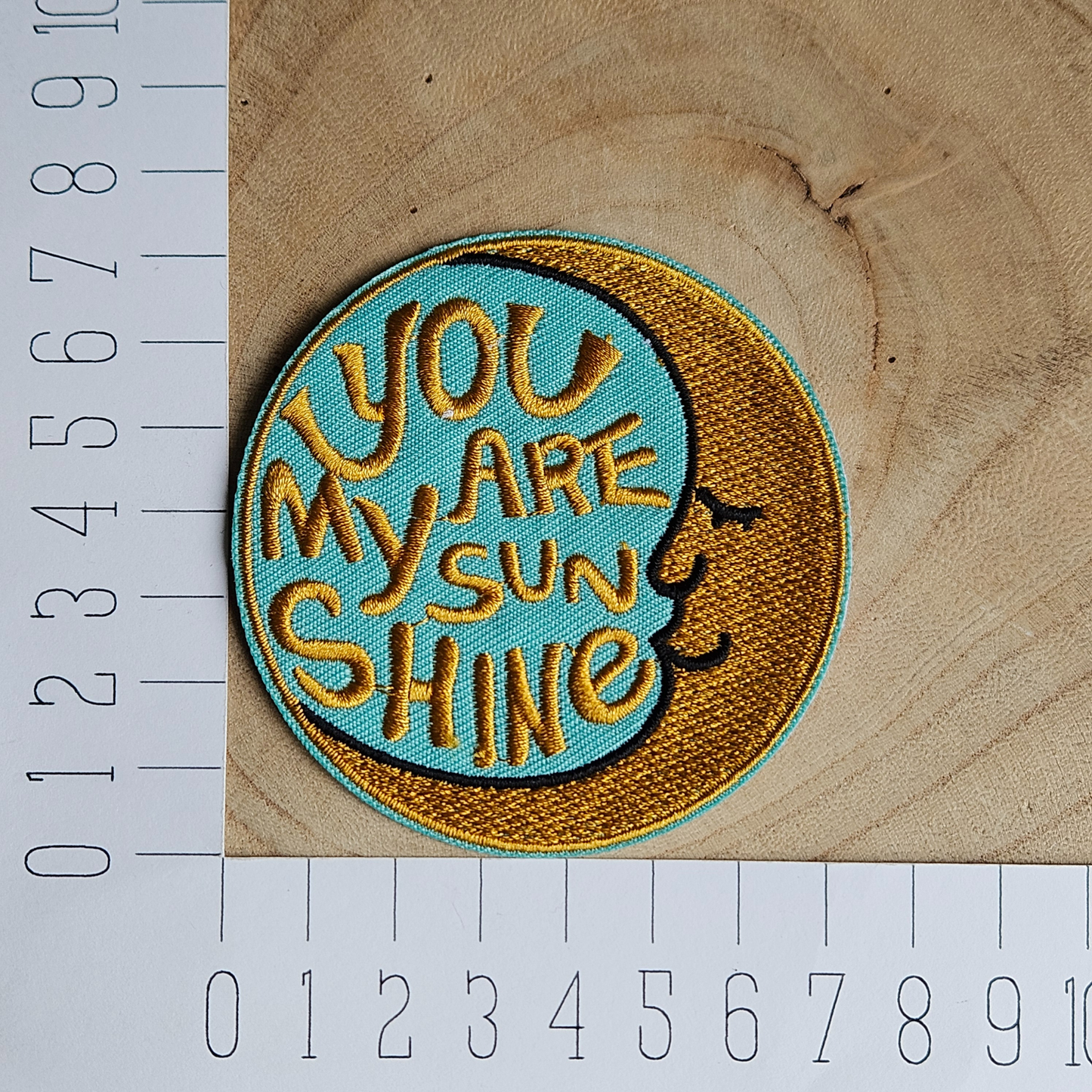 Strijk embleem - Iron on Patch - You are my sunshine met maan
