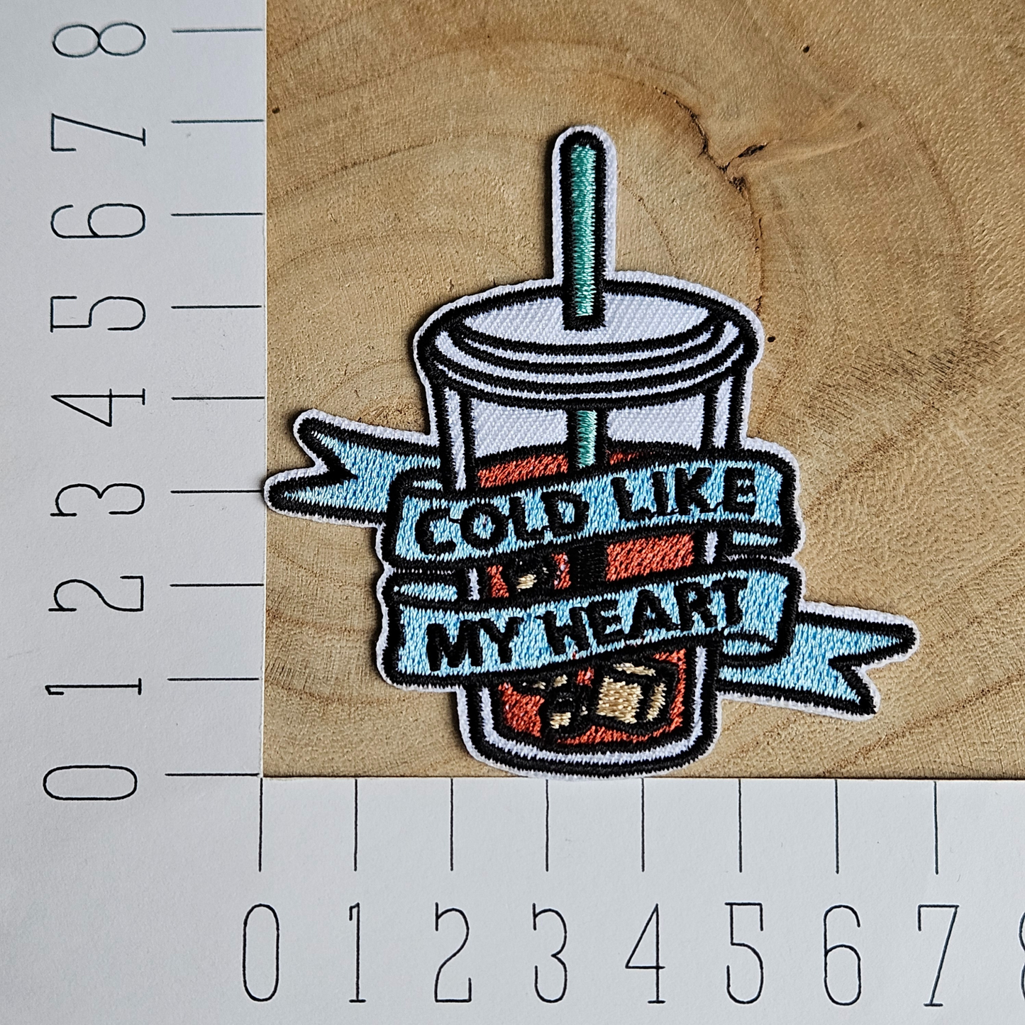 Strijk embleem - Iron on Patch - Drinken - Cold like my heart