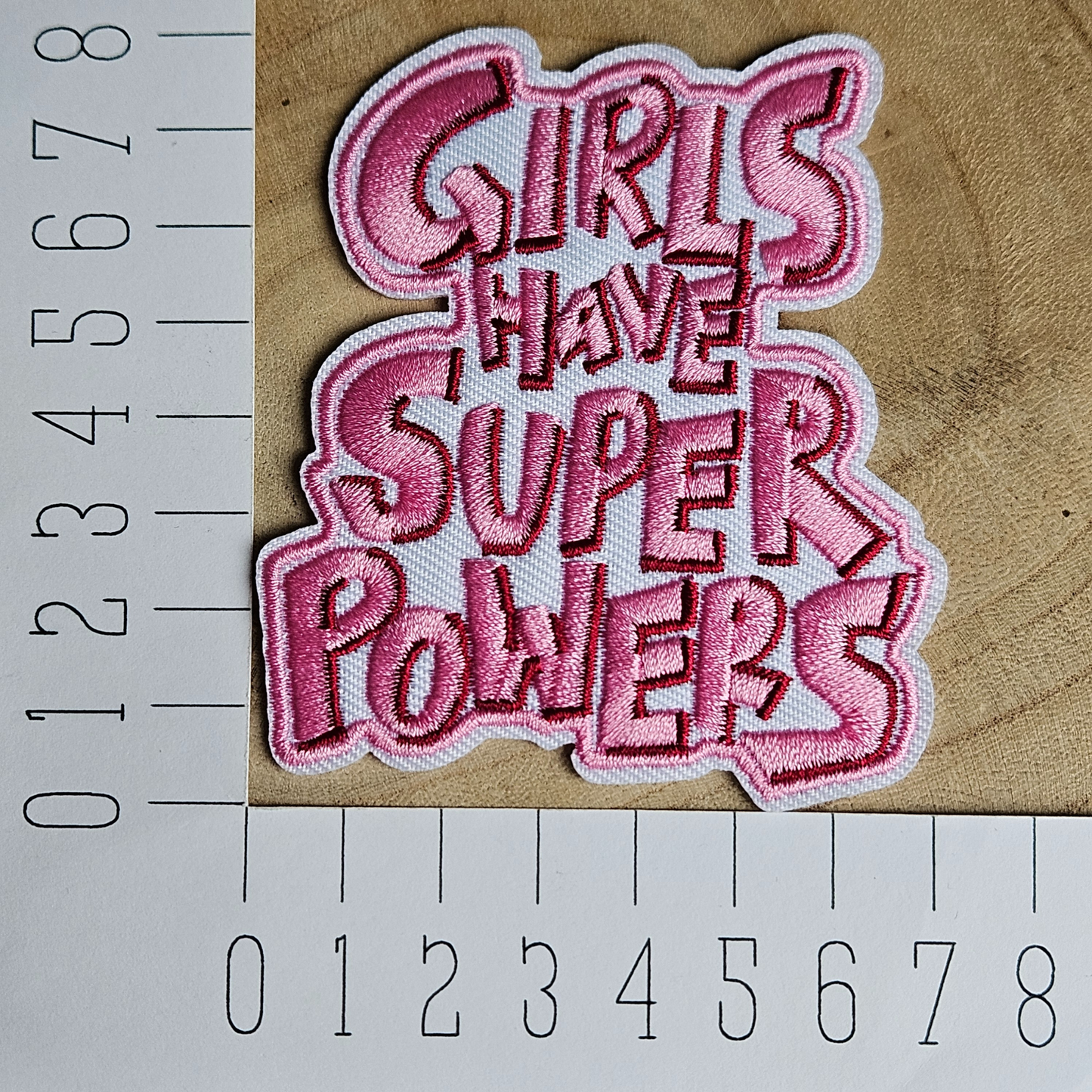 Strijk embleem - Iron on Patch - Girls have super powers