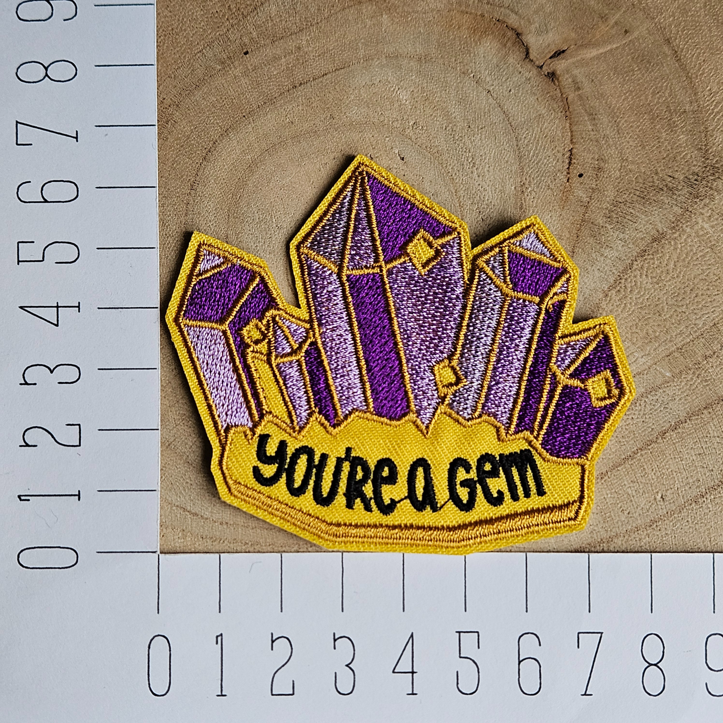 Strijk embleem - Iron on Patch - Edelstenen you're a gem