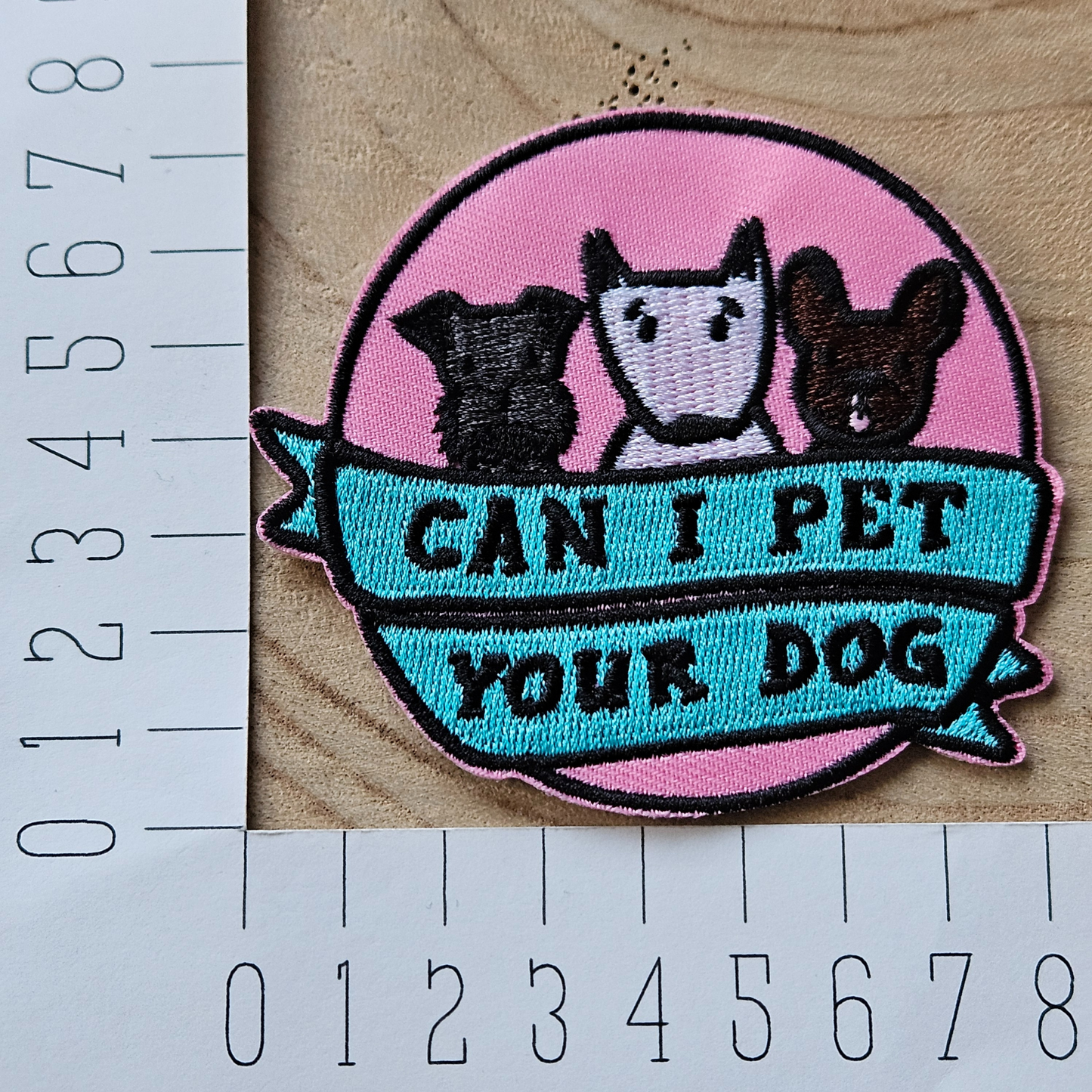 Strijk embleem - Iron on Patch - Honden - Can i pet your dog