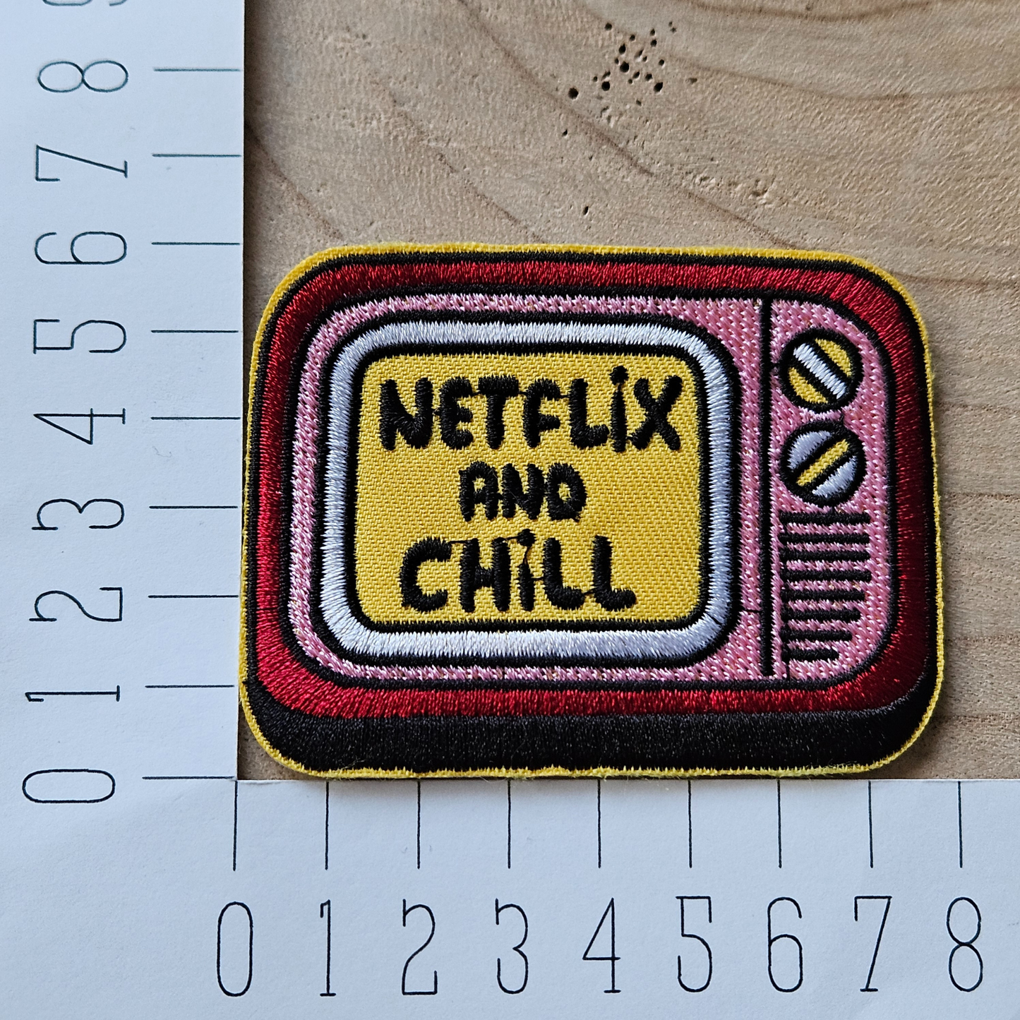 Strijk embleem - Iron on Patch - Tv - Netflix and chill